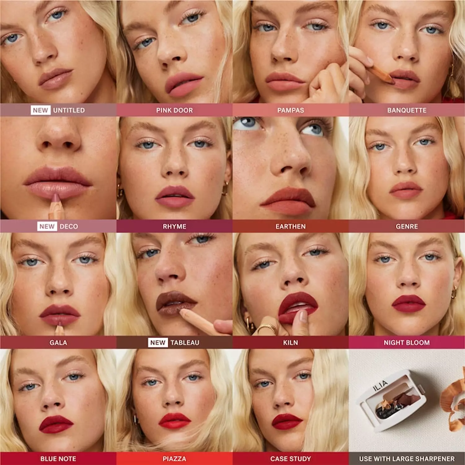 ILIA  Lip Sketch Hydrating Lipstick + Lip Liner Crayon 3