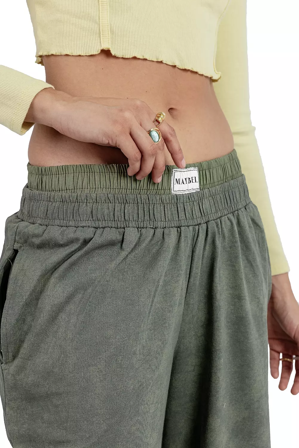 Green forest boxer sweatpants  2