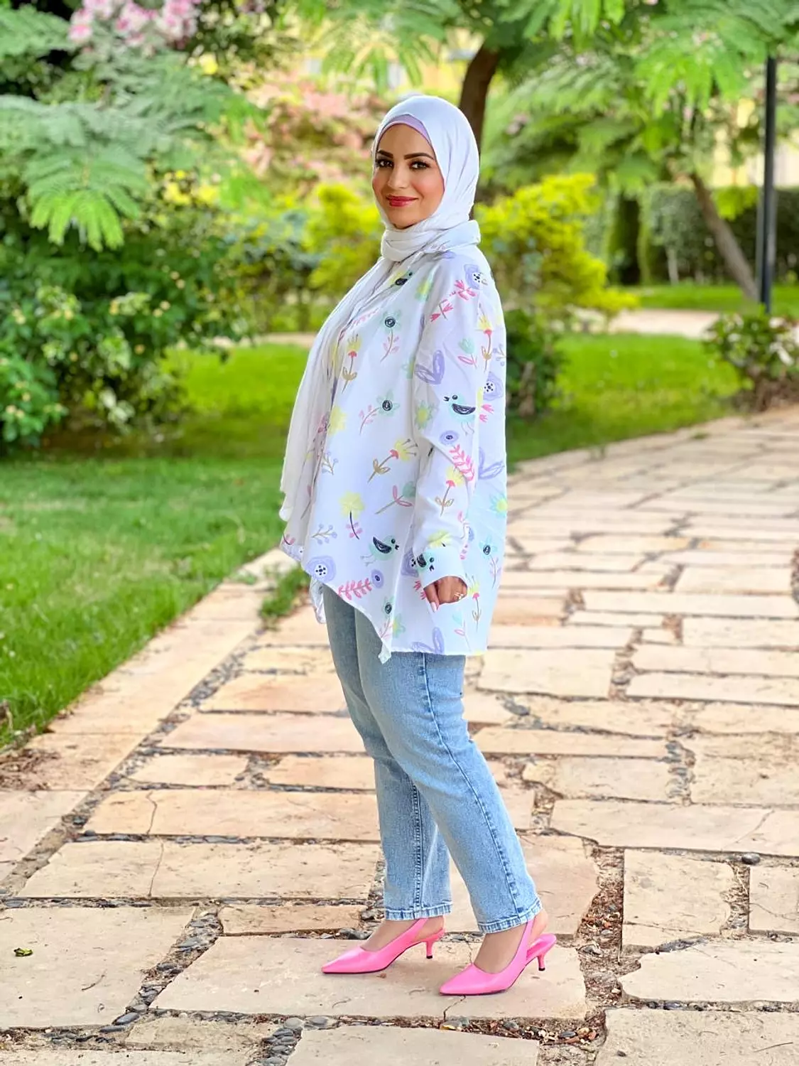 Printed Poplin Shirt - Bird 8