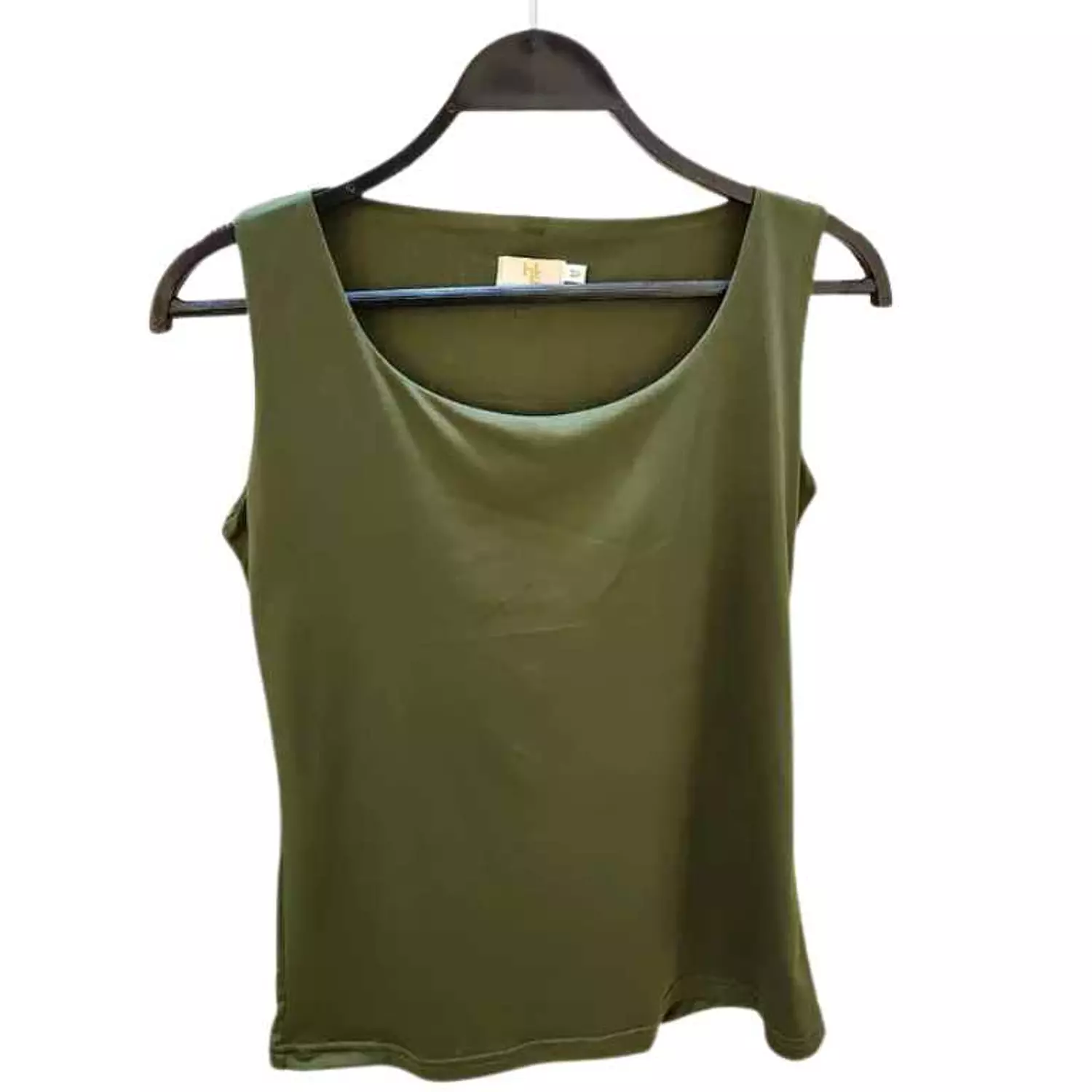 Basic Sleeveless Lycra Undershirt - Olive Green image