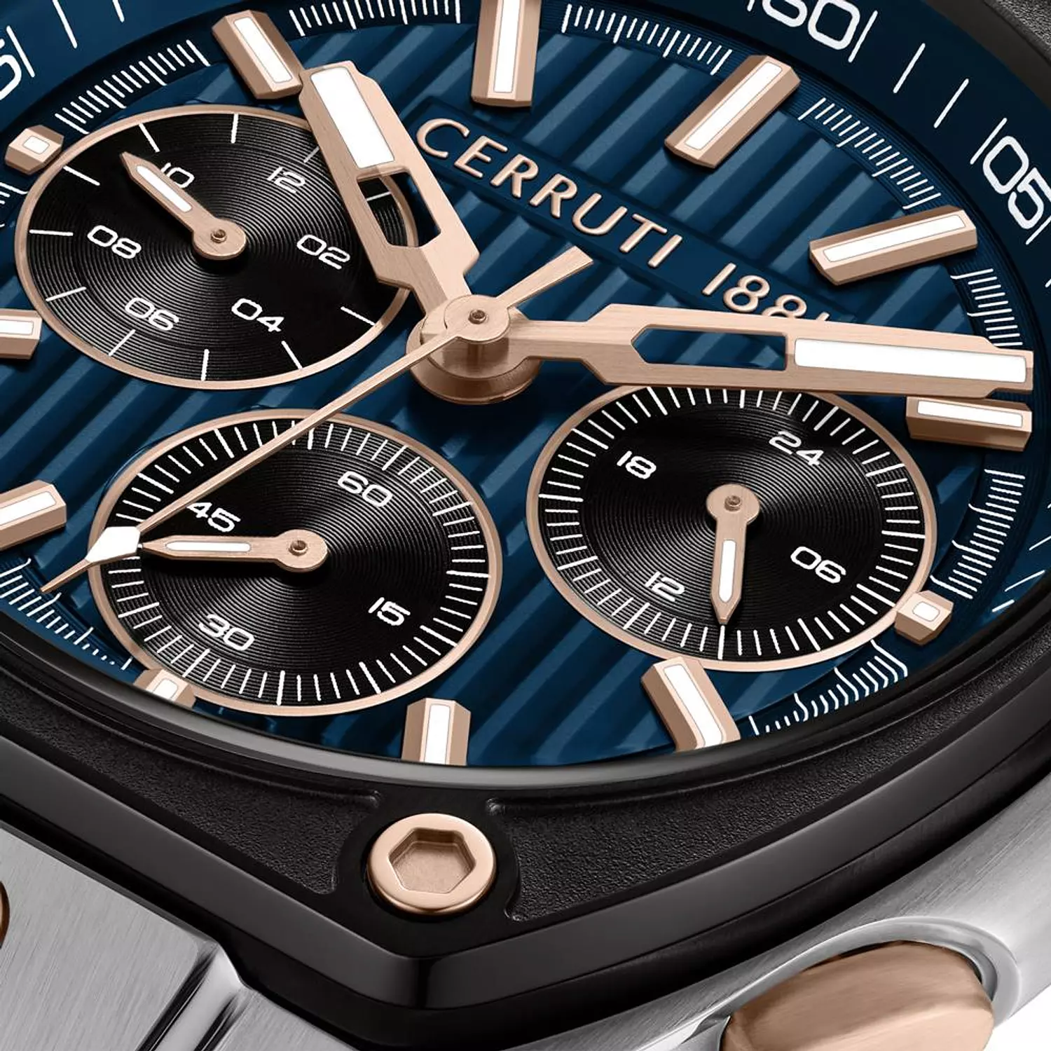 Cerruti 1881 Blue & Silver Chronograph CIWGO0085004 3