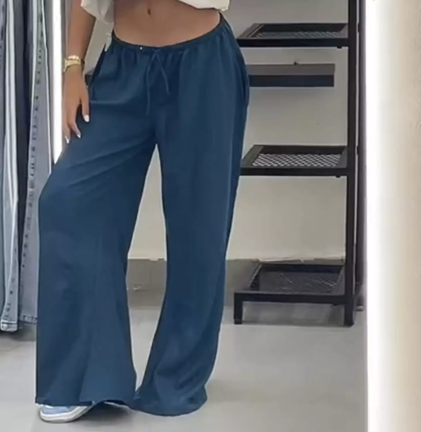 Olive oversized linen Pants  image