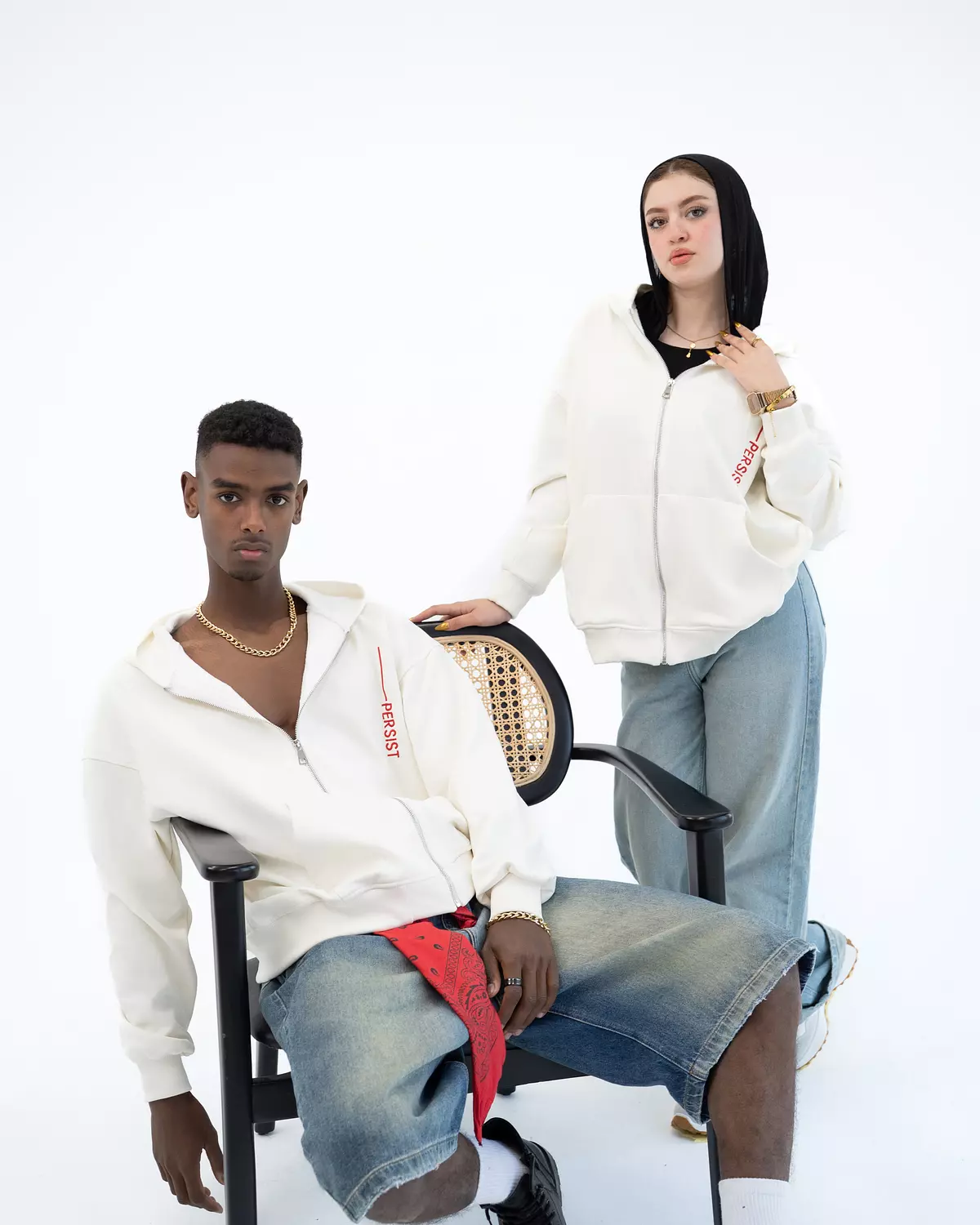 Persist ZIP UP Sweatshirt _ White 2