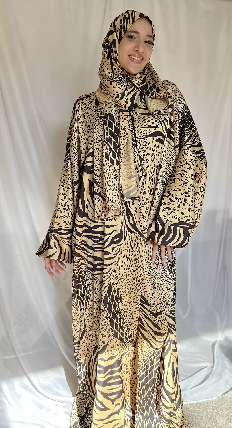 Satin Esdal - Gold Printed 1