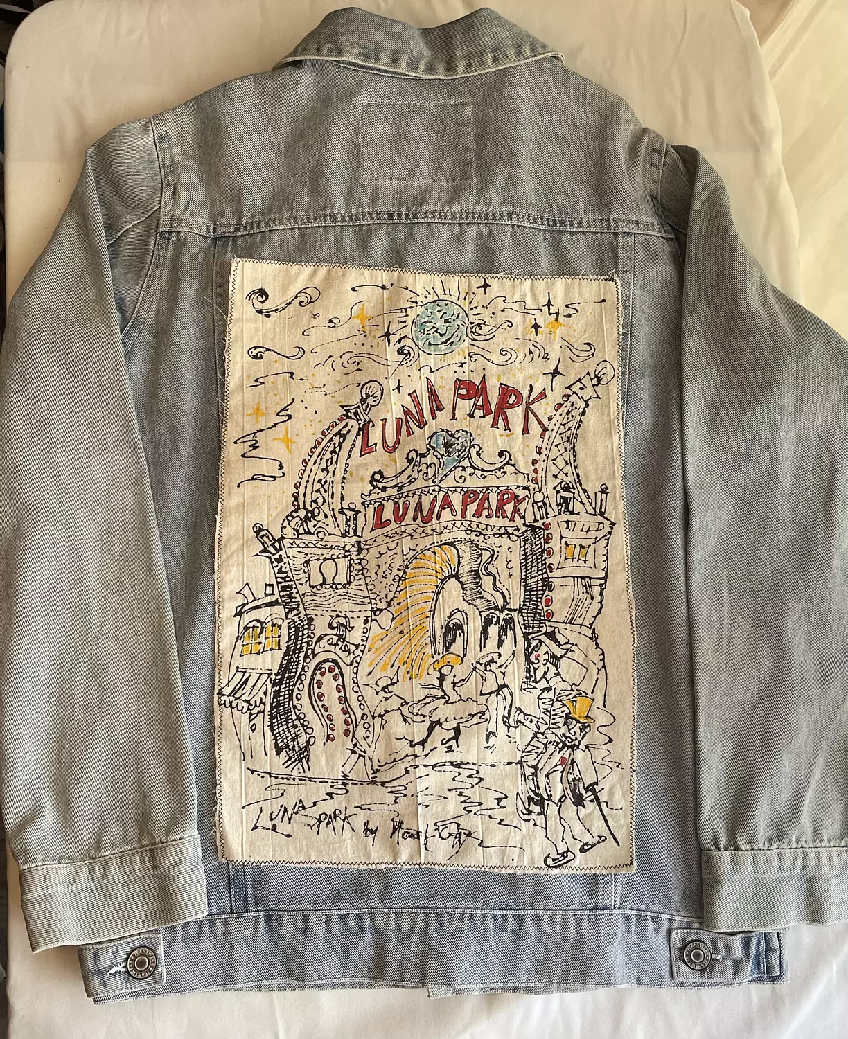 Xl “ Luna park “ hand painted patch-hya hover image