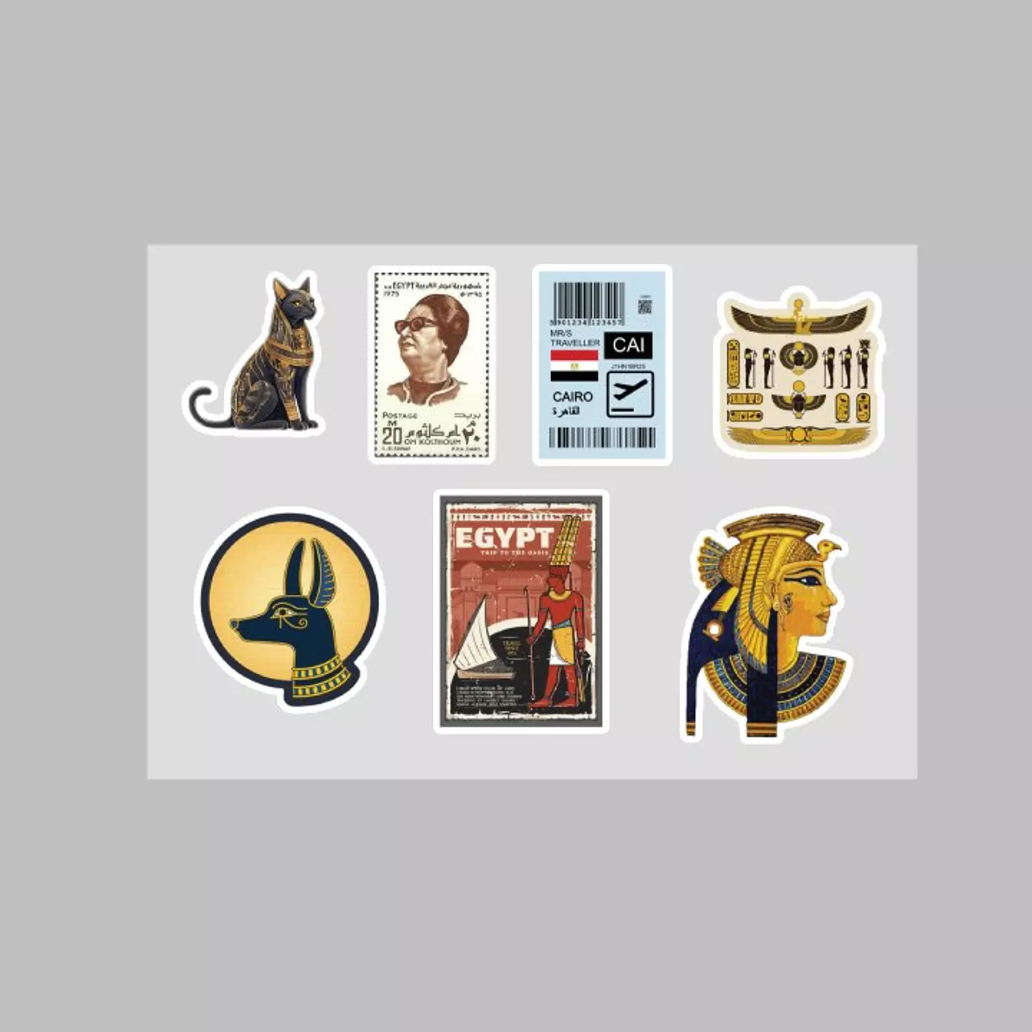 Iconic Egyptian Stickers A4 Paper Bundle image