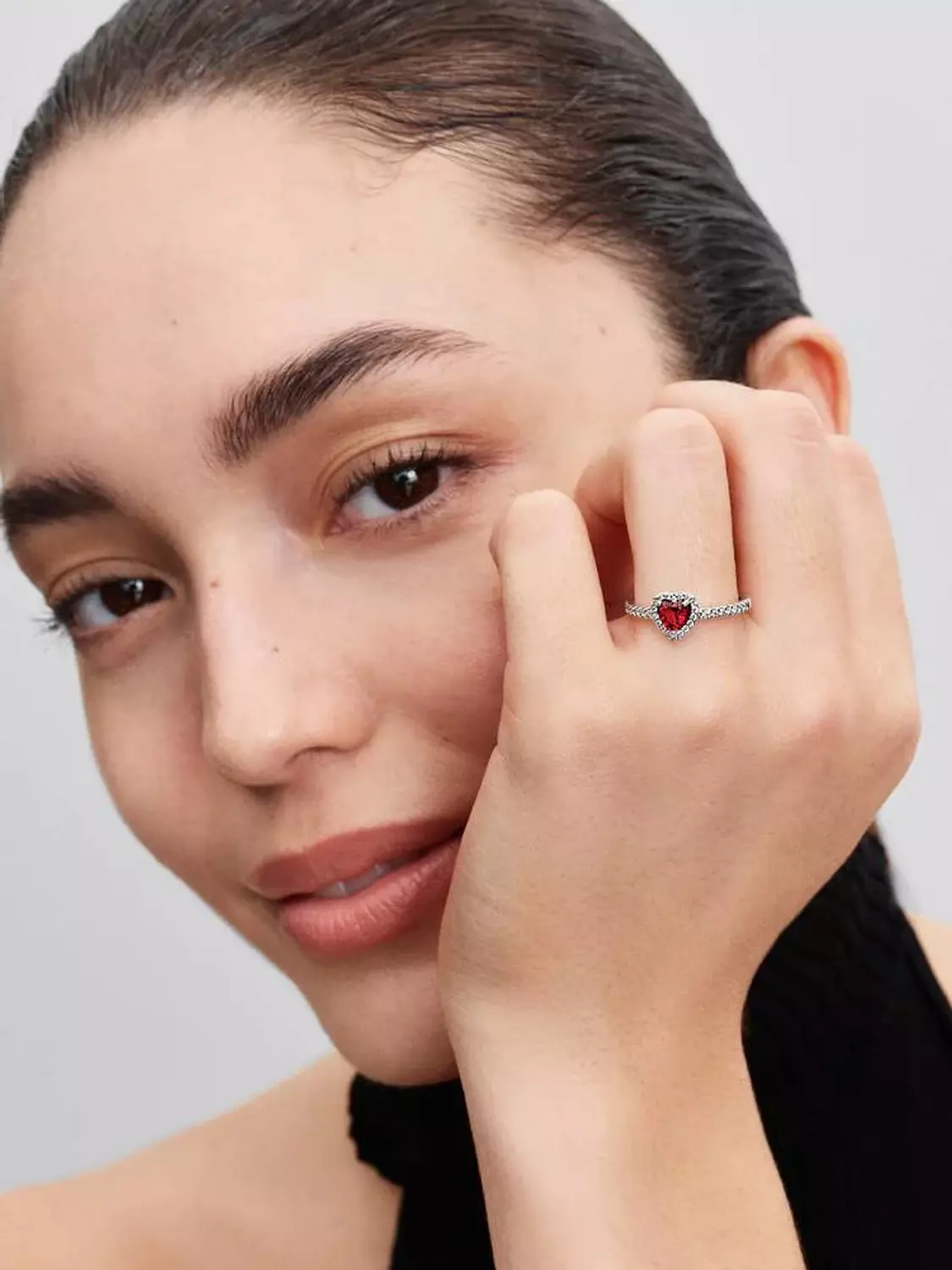 Elevated Red Heart Ring 6