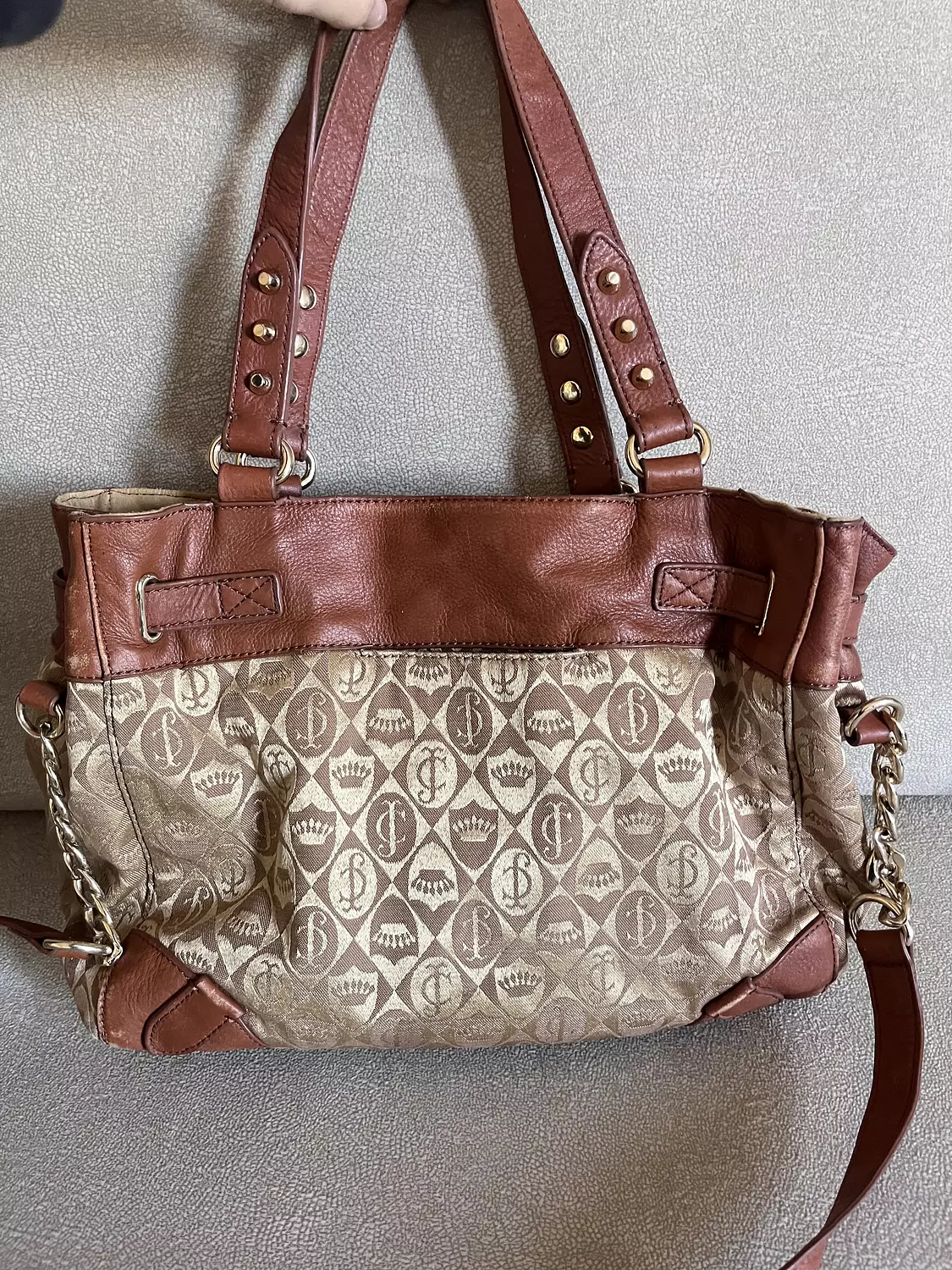 Authentic Rare Juicy Couture 2013 Monogram Hobo Bag Jacquard SAMPLE 3