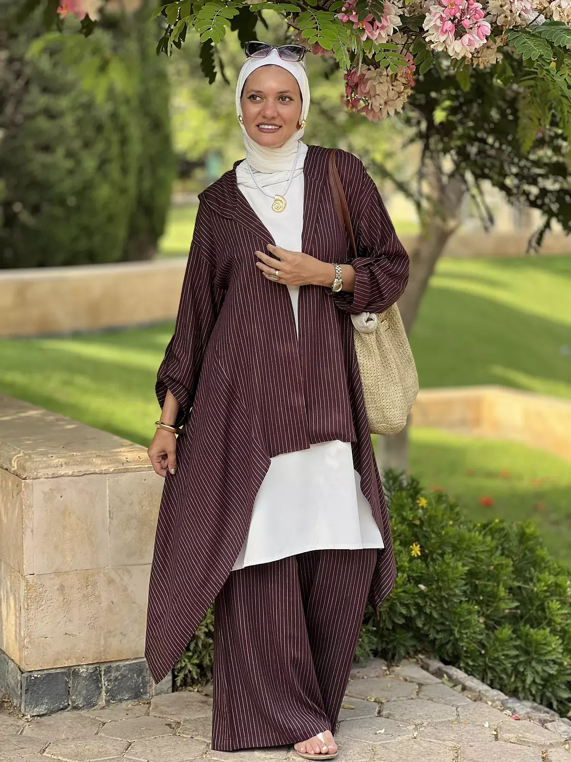 Striped linen suit 5