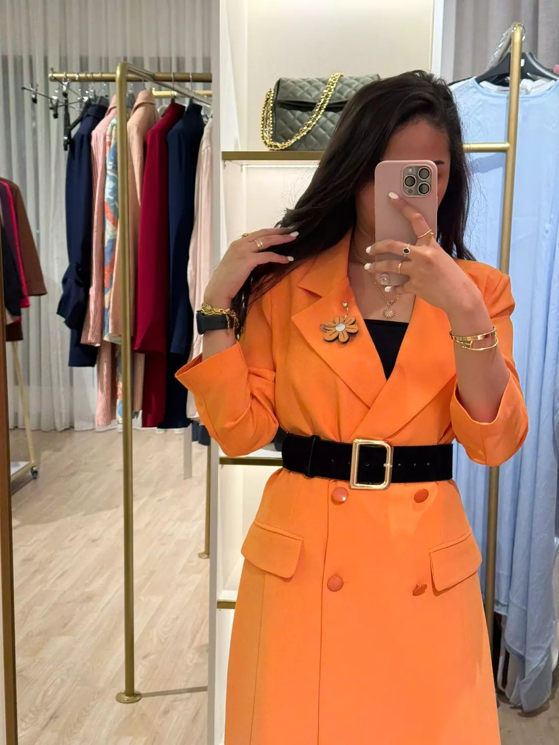 ORANGE DRESS BLAZER hover image