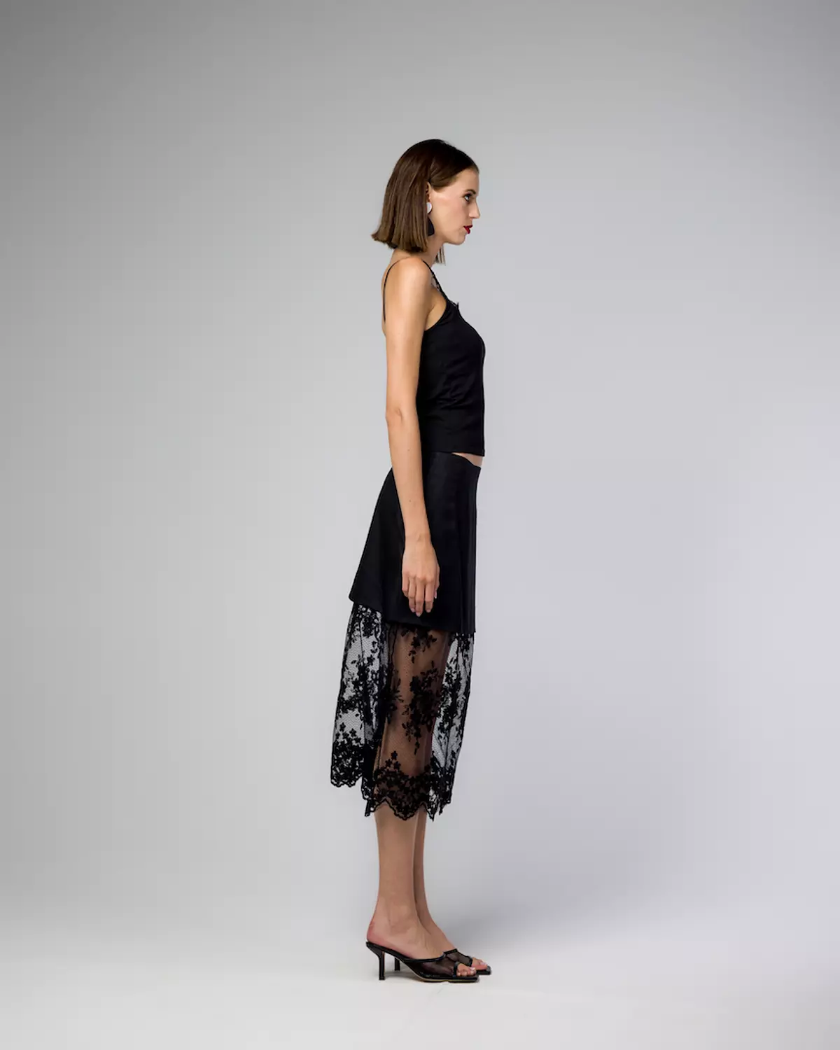 THE LINEN & LACE MIX SKIRT 2