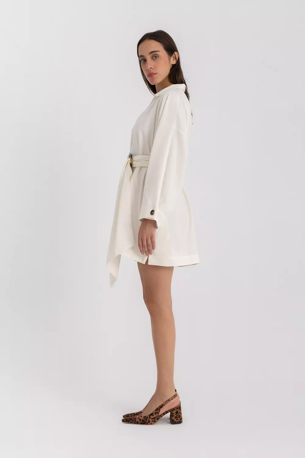 The Pola mini shirt dress - offwhite 3
