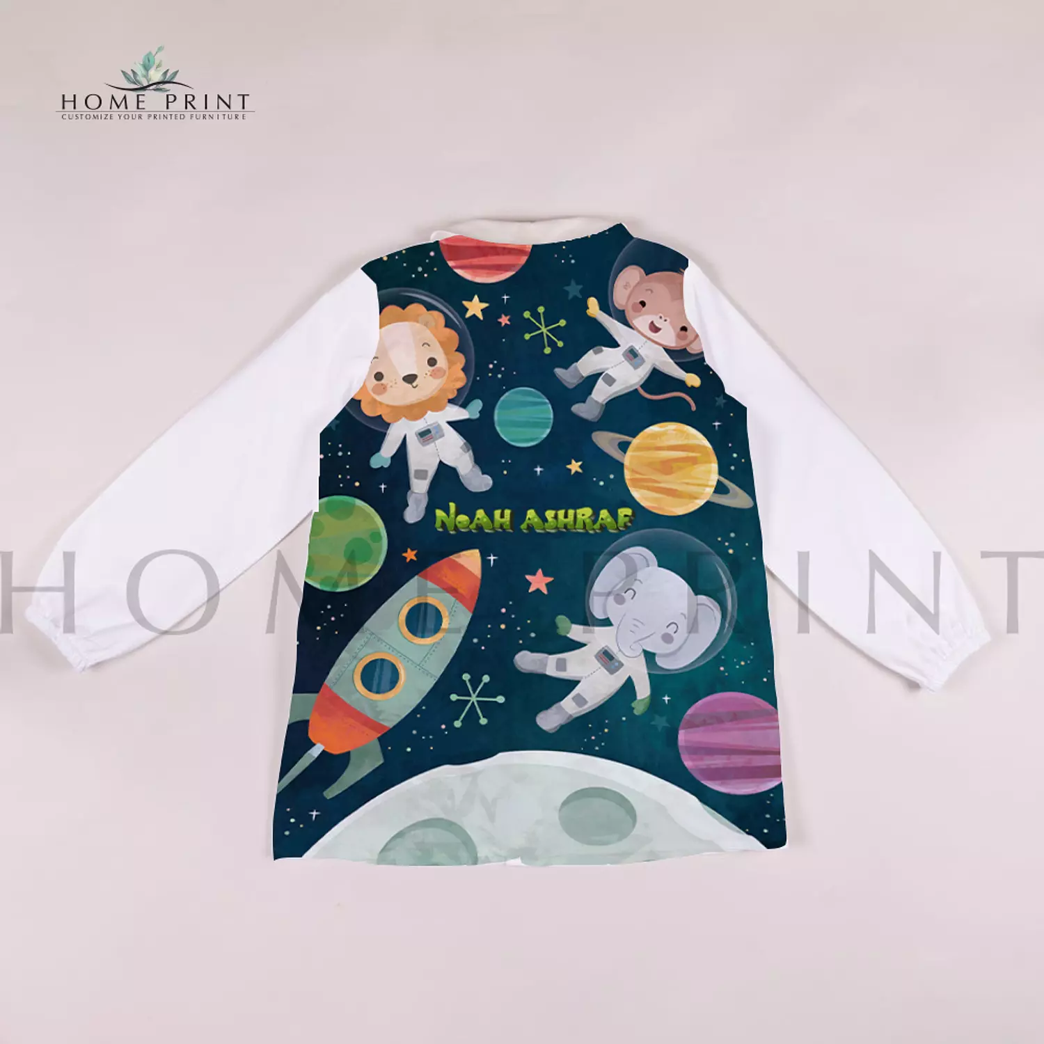  Waterproof kids apron - Animals - Space Design  image