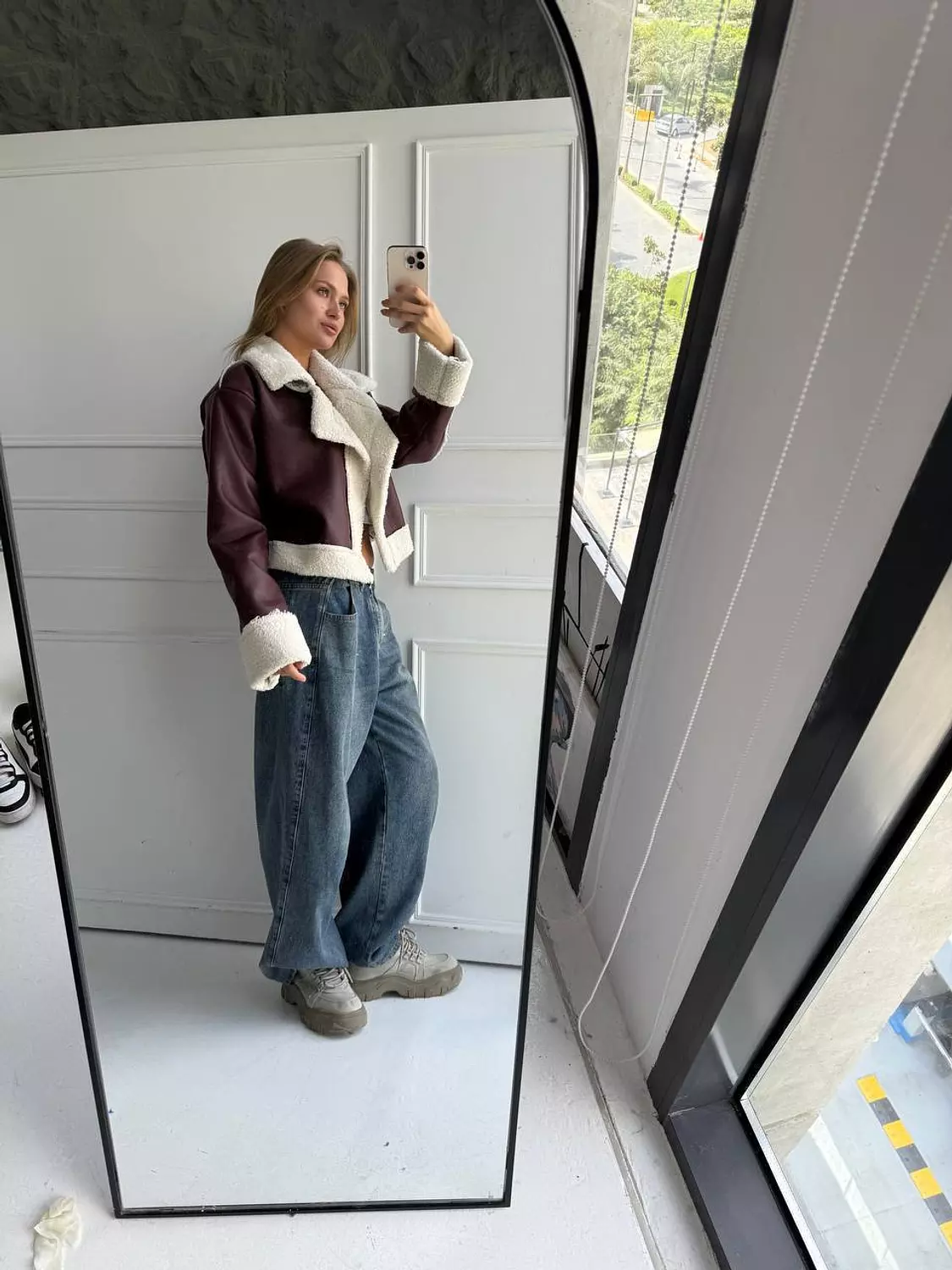 Wide Collar Faux Fur Jacket 14