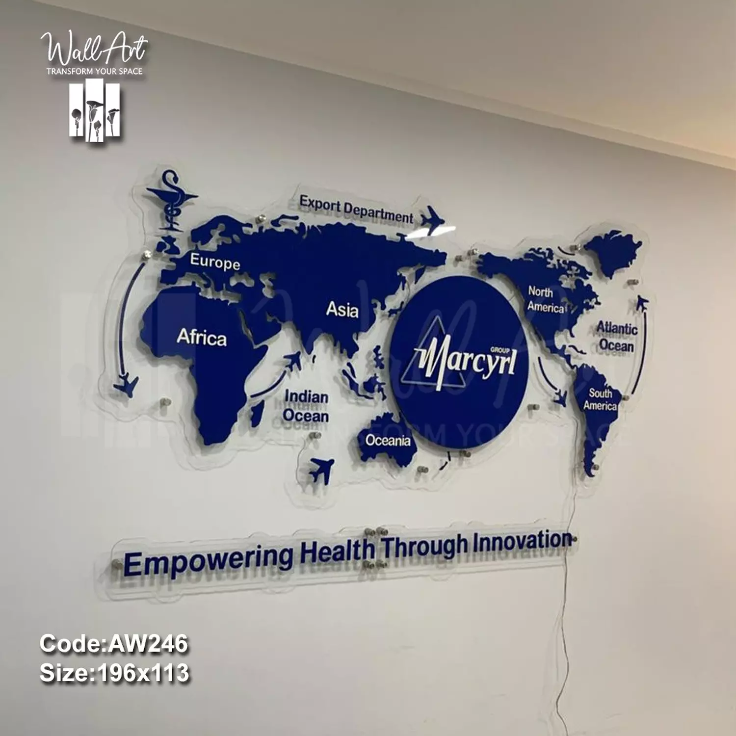 AW246-Lighted Acrylic World Map   8