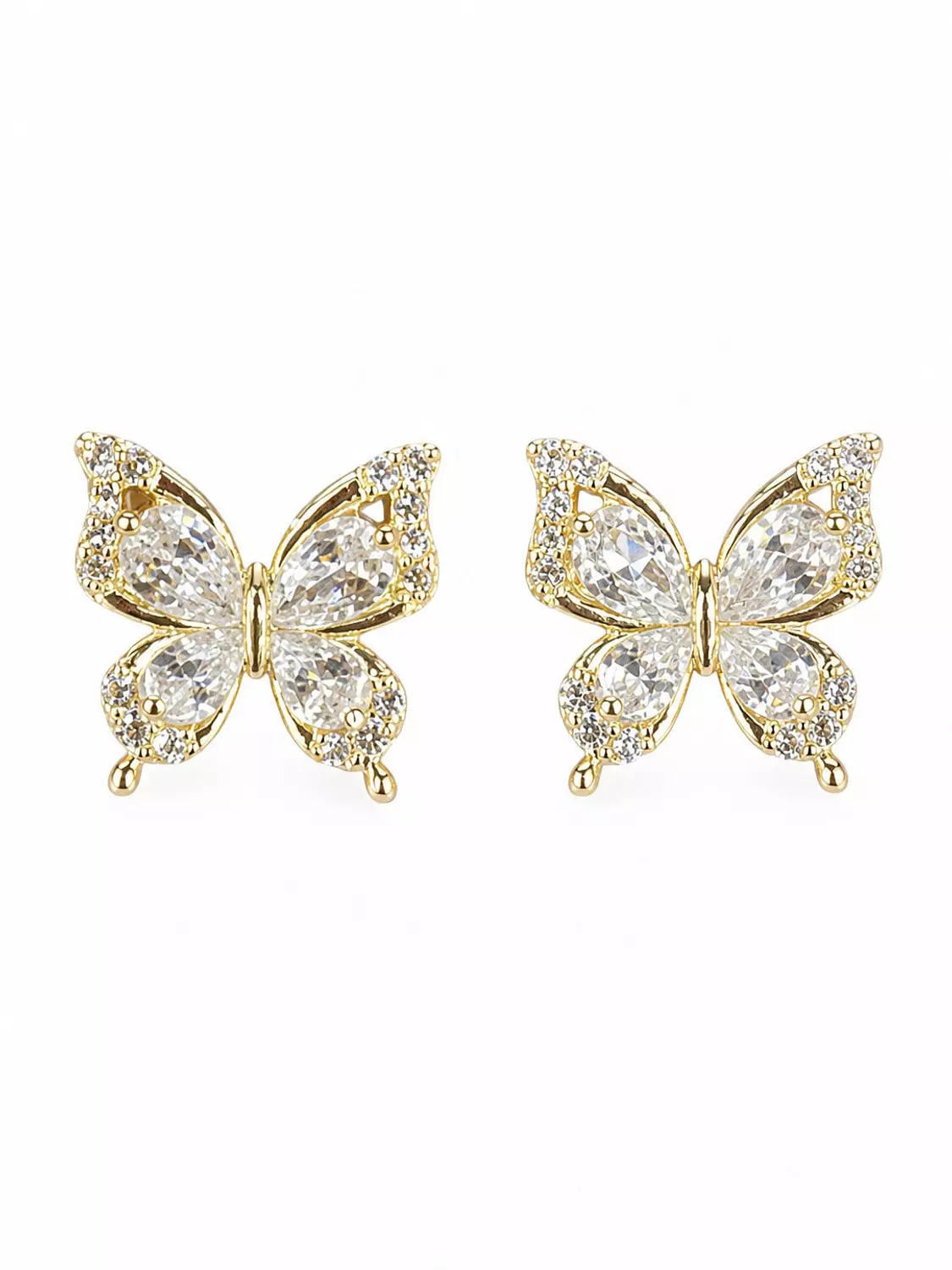 Silver Earrings Butterfly