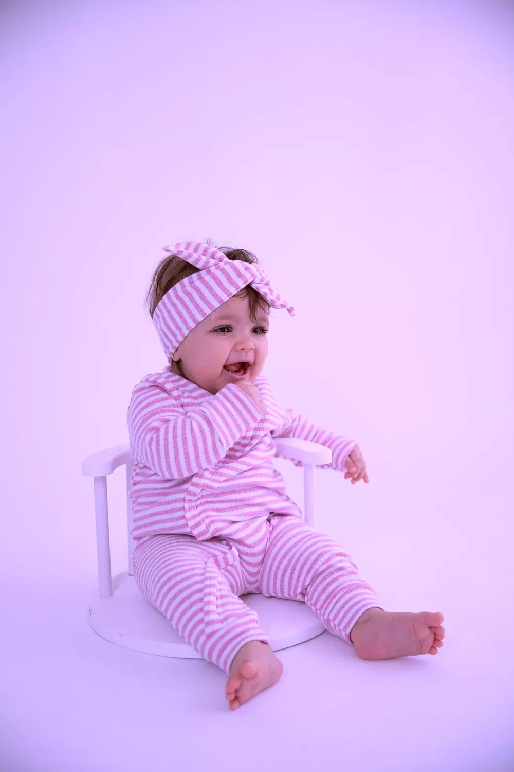 Bunbun organic plush pink set with bow/beanie 3
