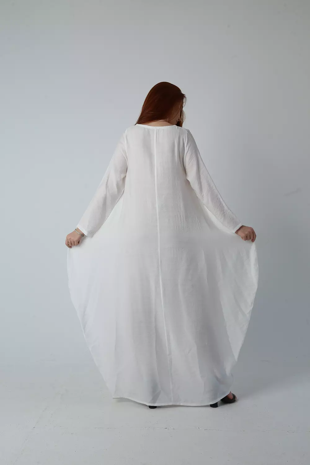 Relaxed Fit Linen Dress - Black hover image