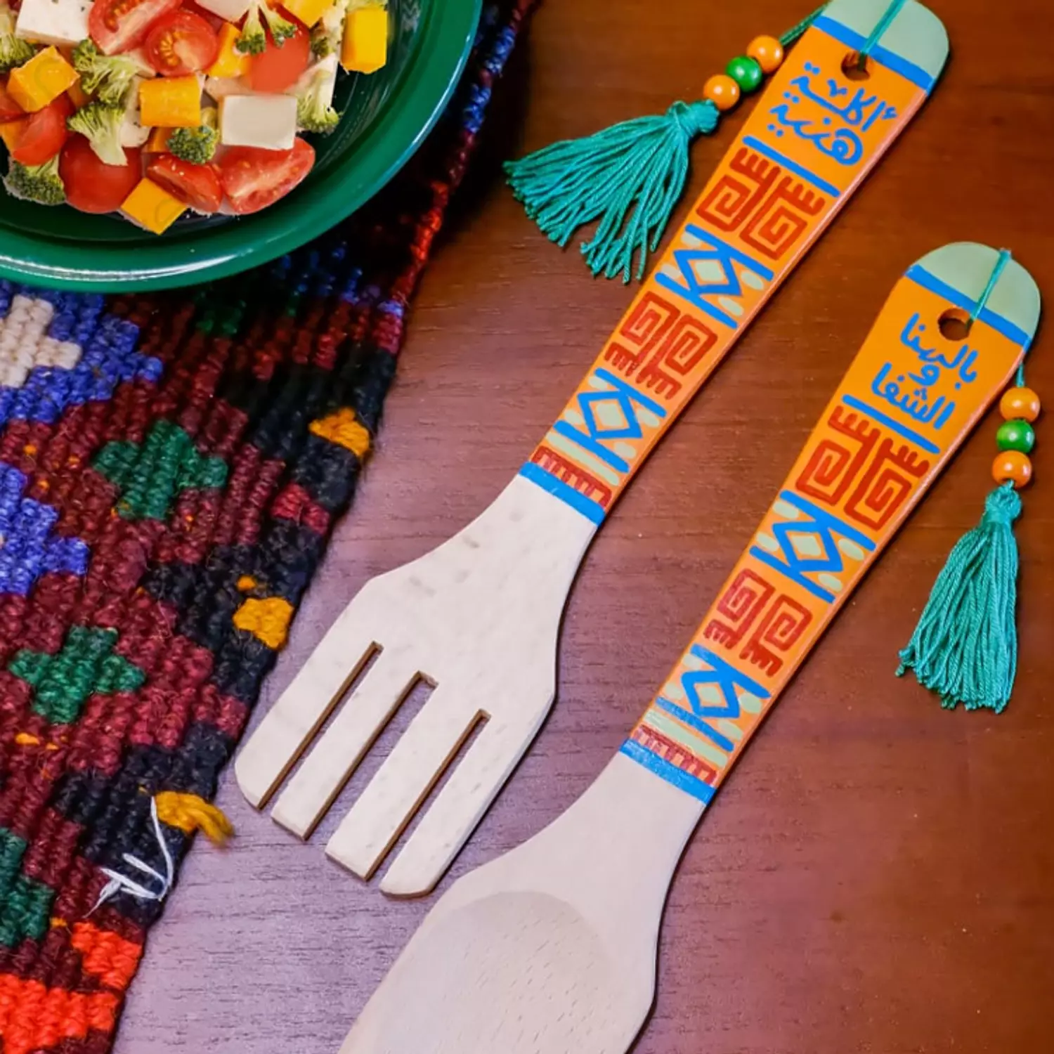 Fork & spoon - Orange image