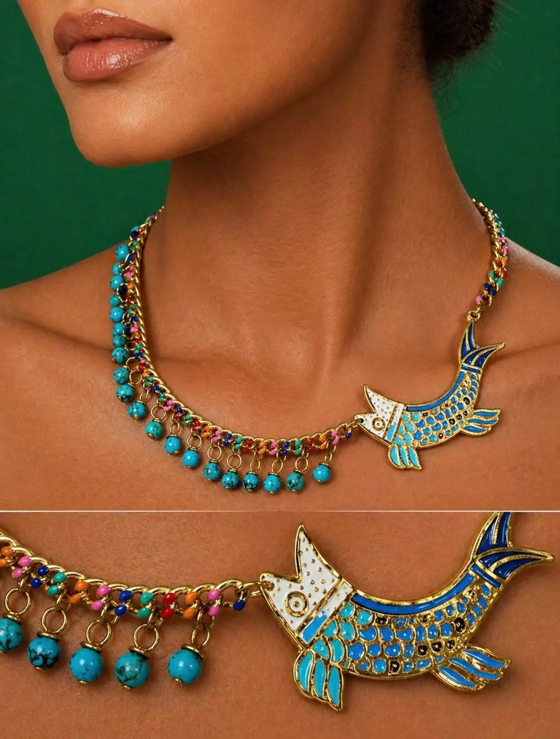 Colorful Fish Necklace image