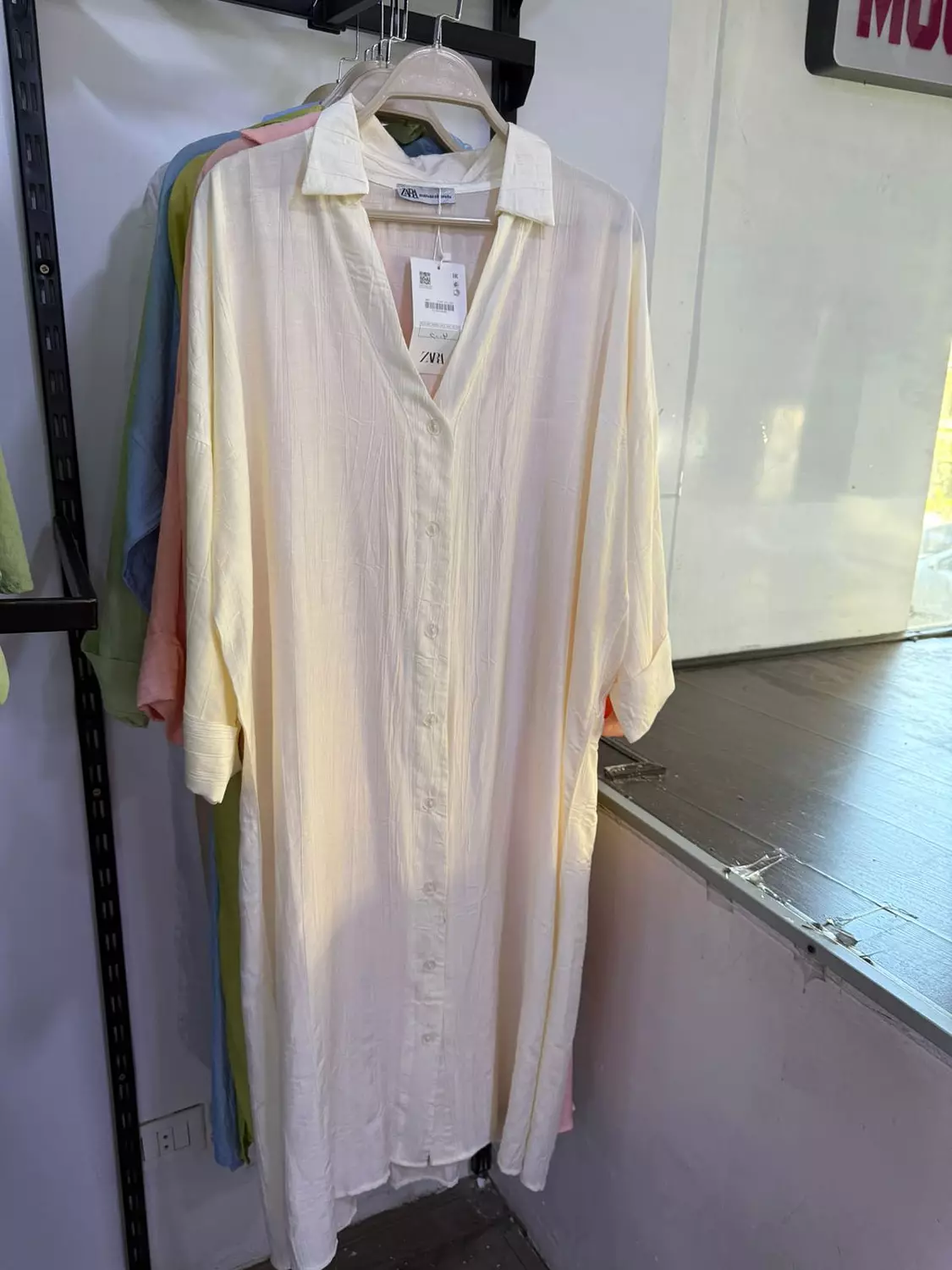 Relaxed-Fit V-Neck Shirt Dress 7