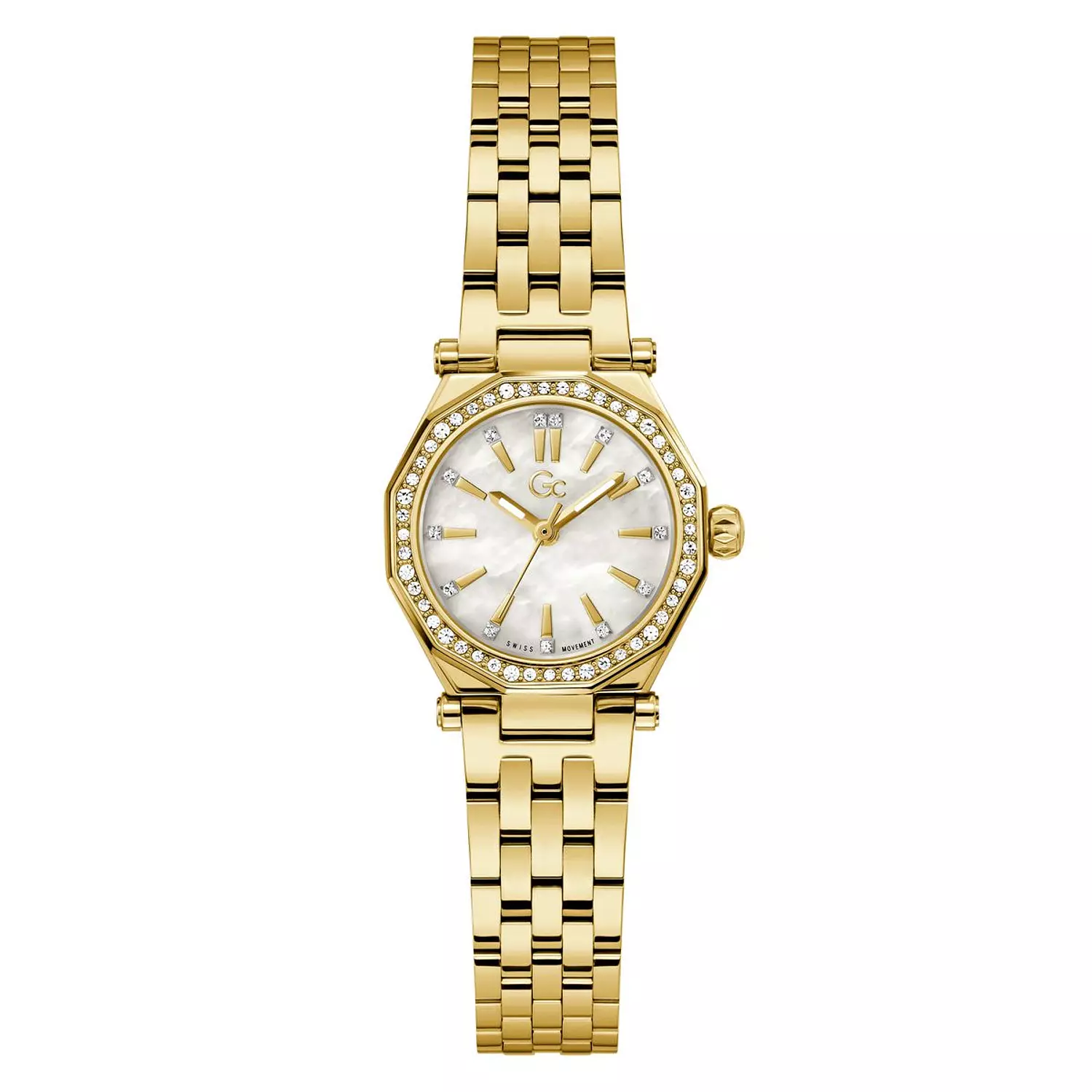 Gc Gleam Mini Small Size Metal Women Watch Yellow Gold Stainless Steel Bracelet image