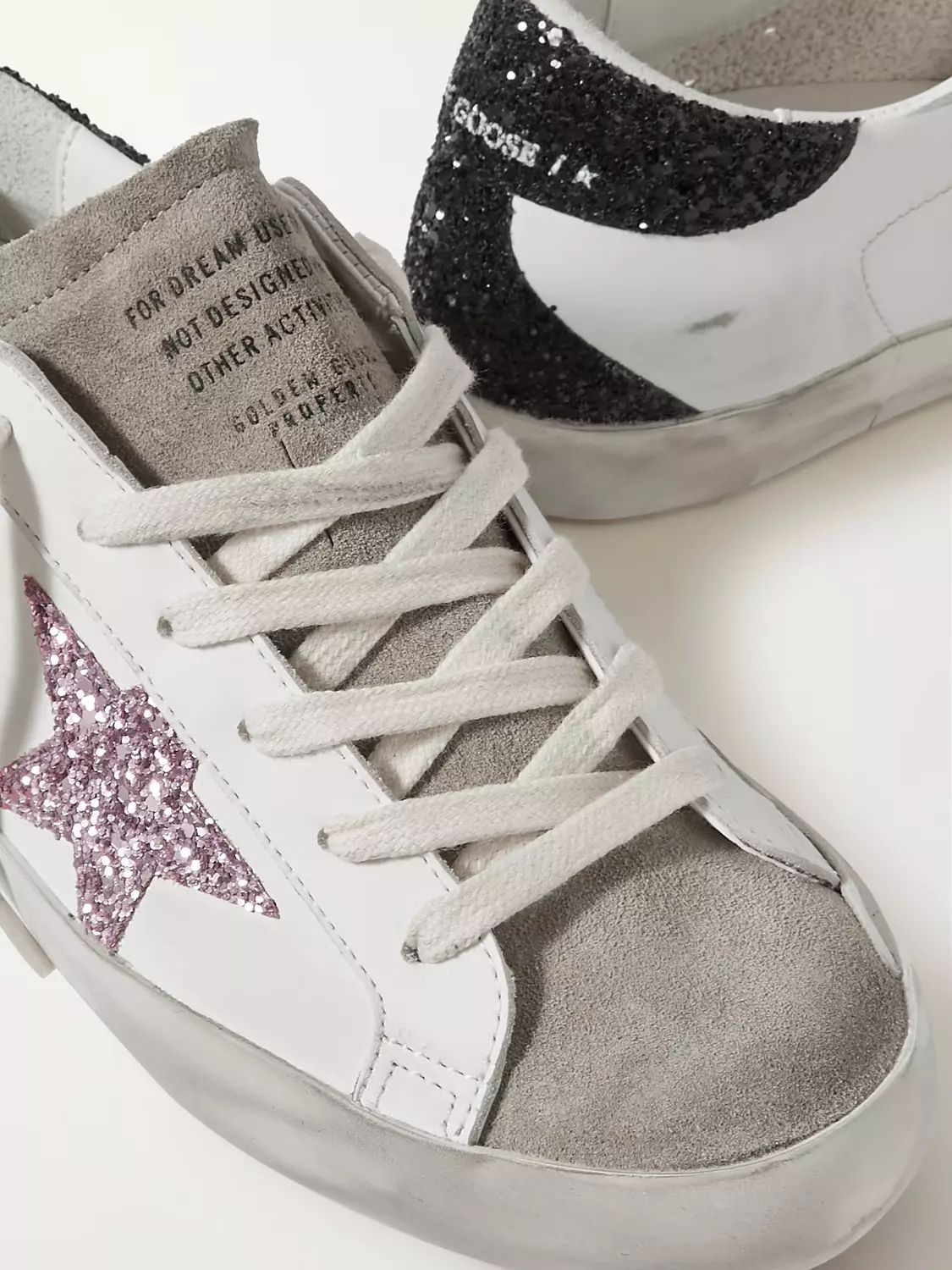 Golden Goose Superstar with a glittered star and heel tab 1