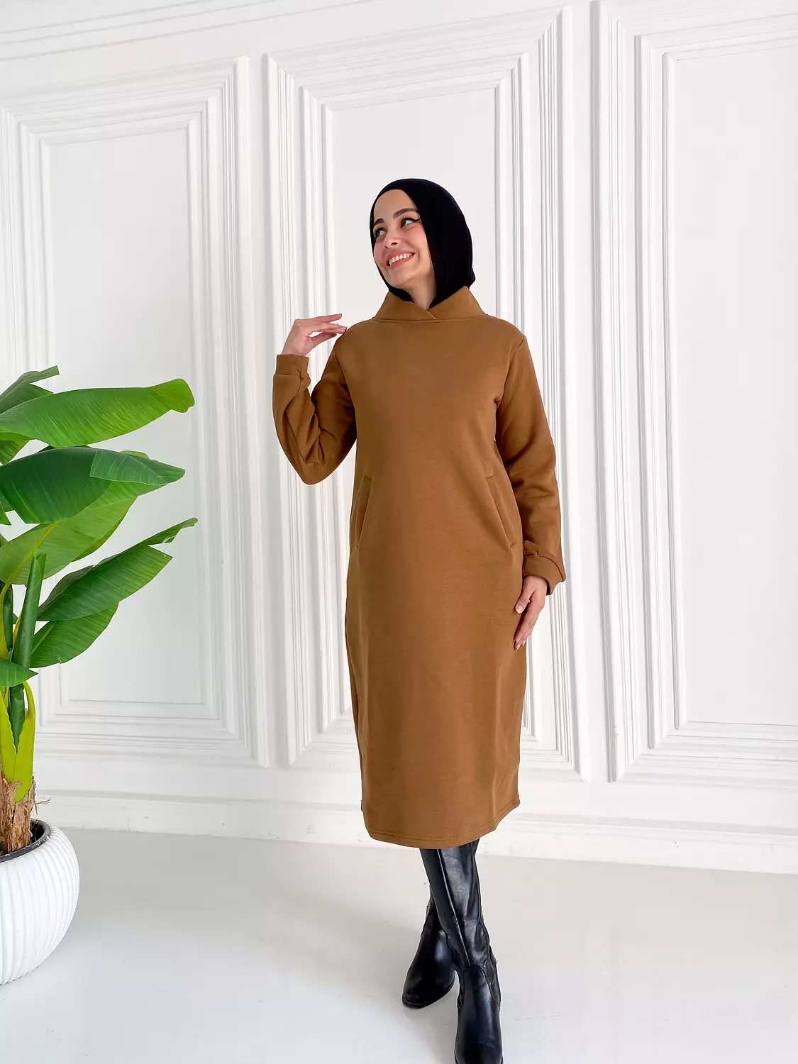 Black Melton Dress 8