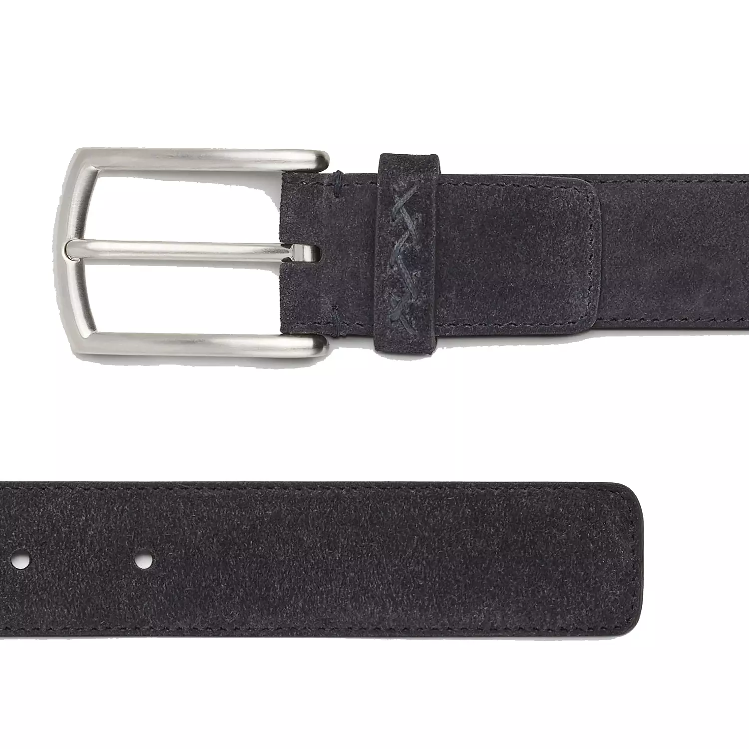 Zegna Triple Stitch suede belt in Black hover image