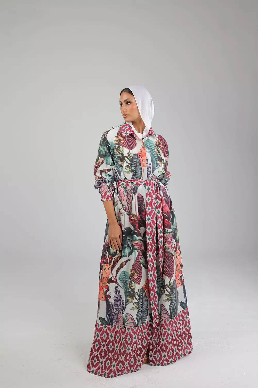 Tropical Linen Dress 12