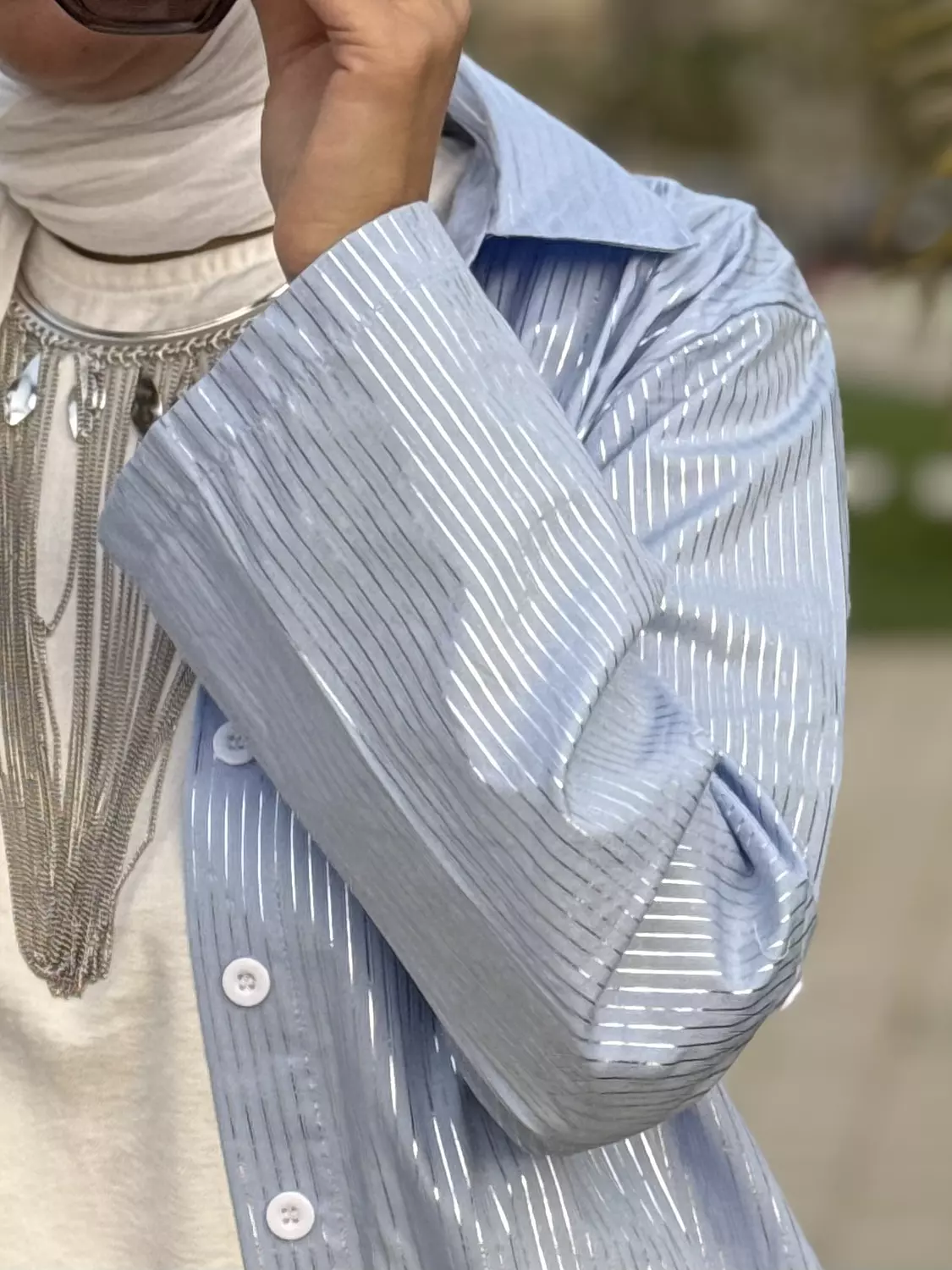 Metallic dress shirt image