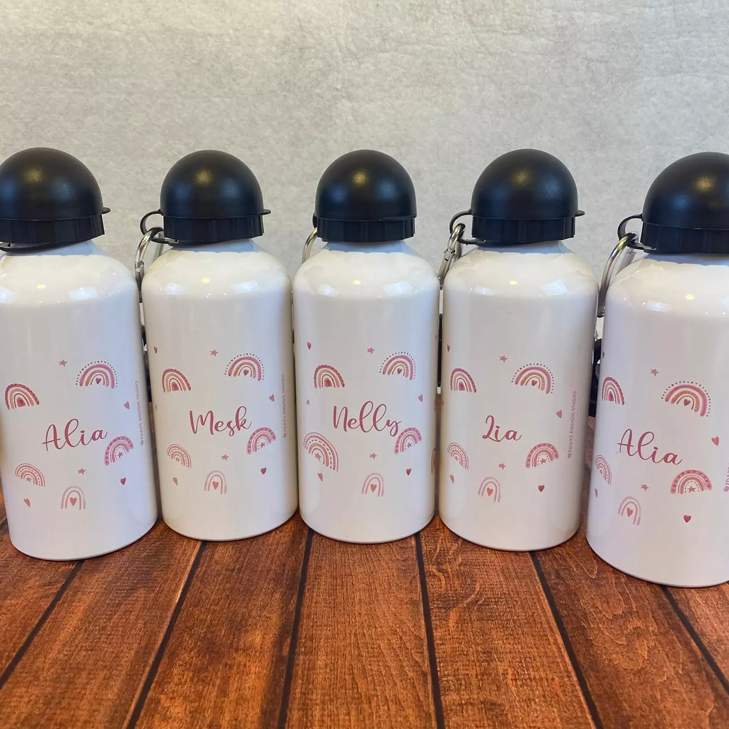 Pink Rainbow Water Bottle            image