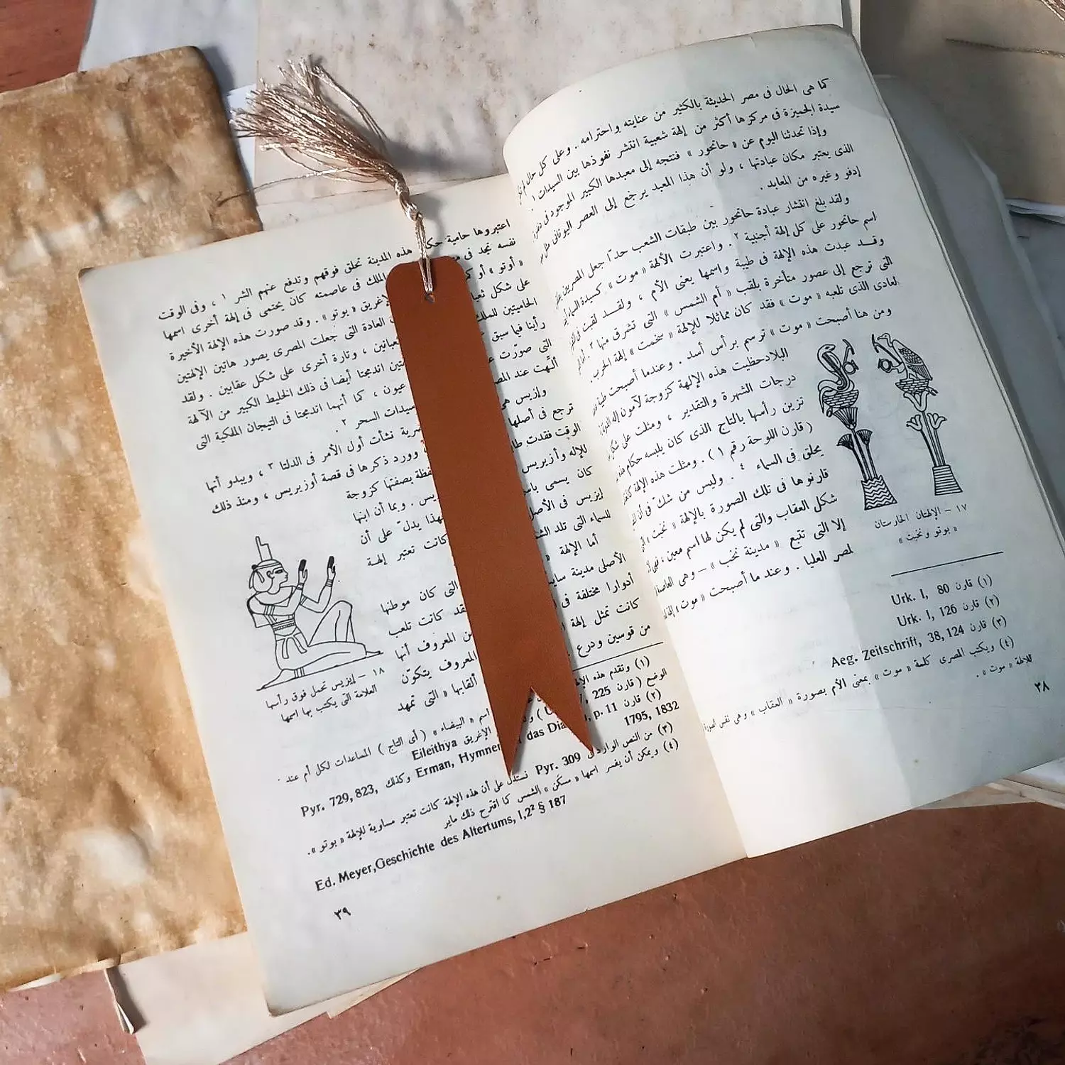 Genuine leather bookmark  2