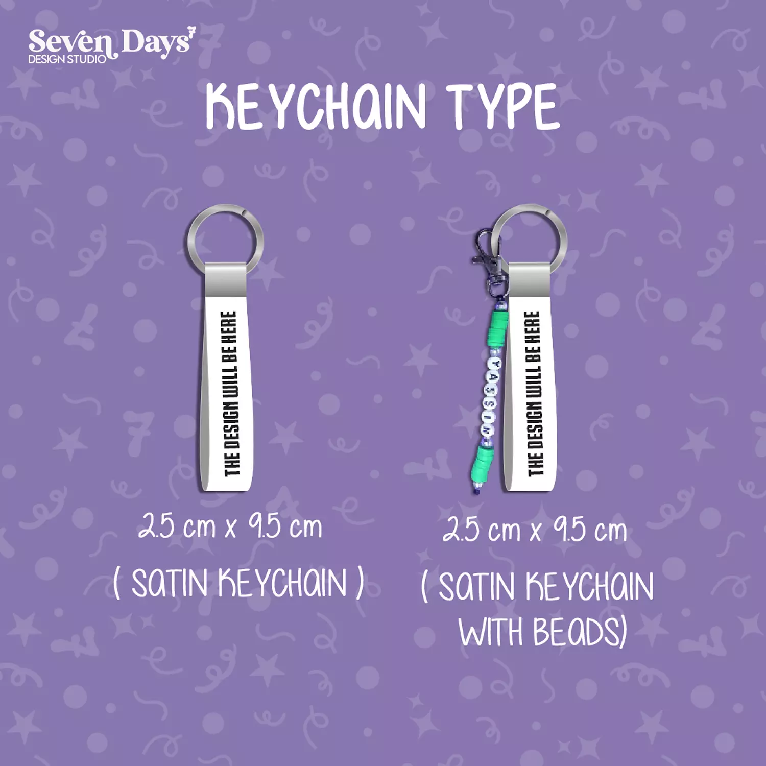 Inside out Satin Keychain  3