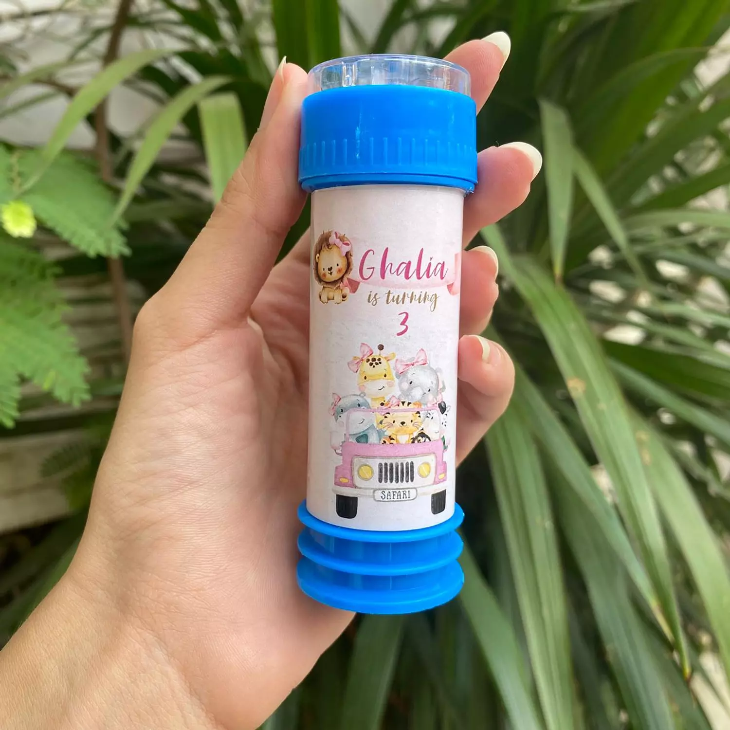 Animals pink car Chain Card  1