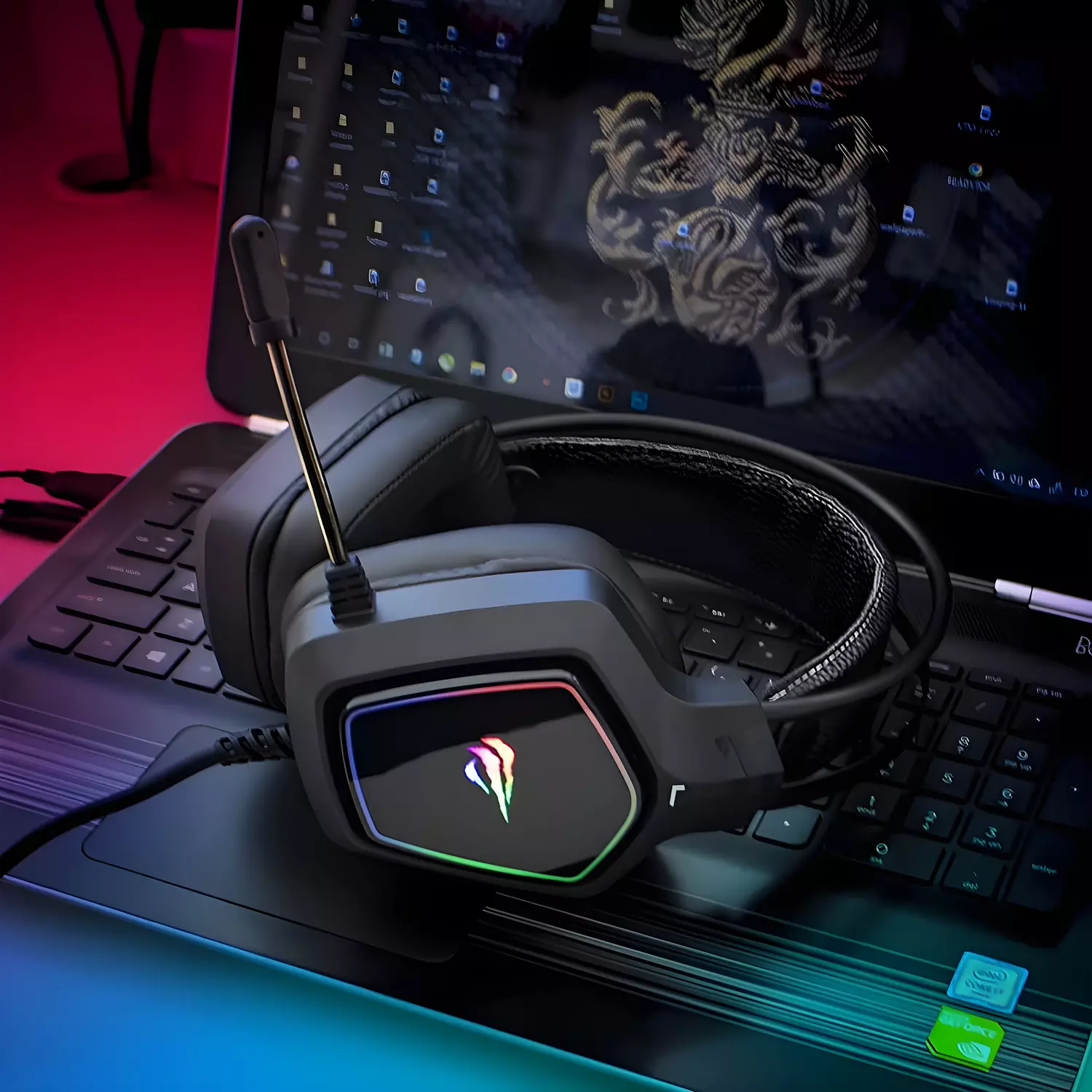 Havit H656D Gaming Headset – RGB Lighting, 50mm Speaker, Noise Reduction 3