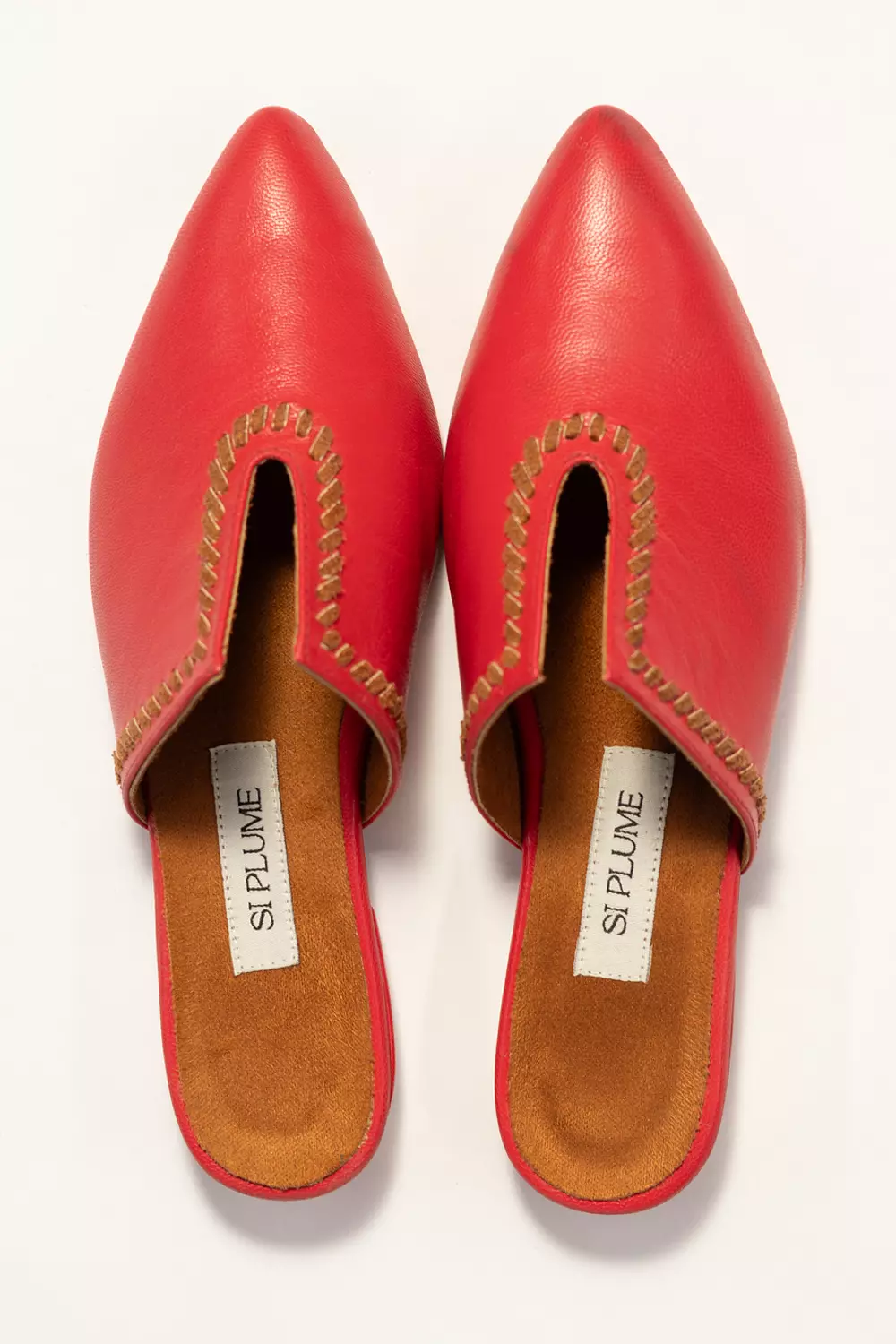 حب Love – Ramadan Leather Mules (Red) hover image