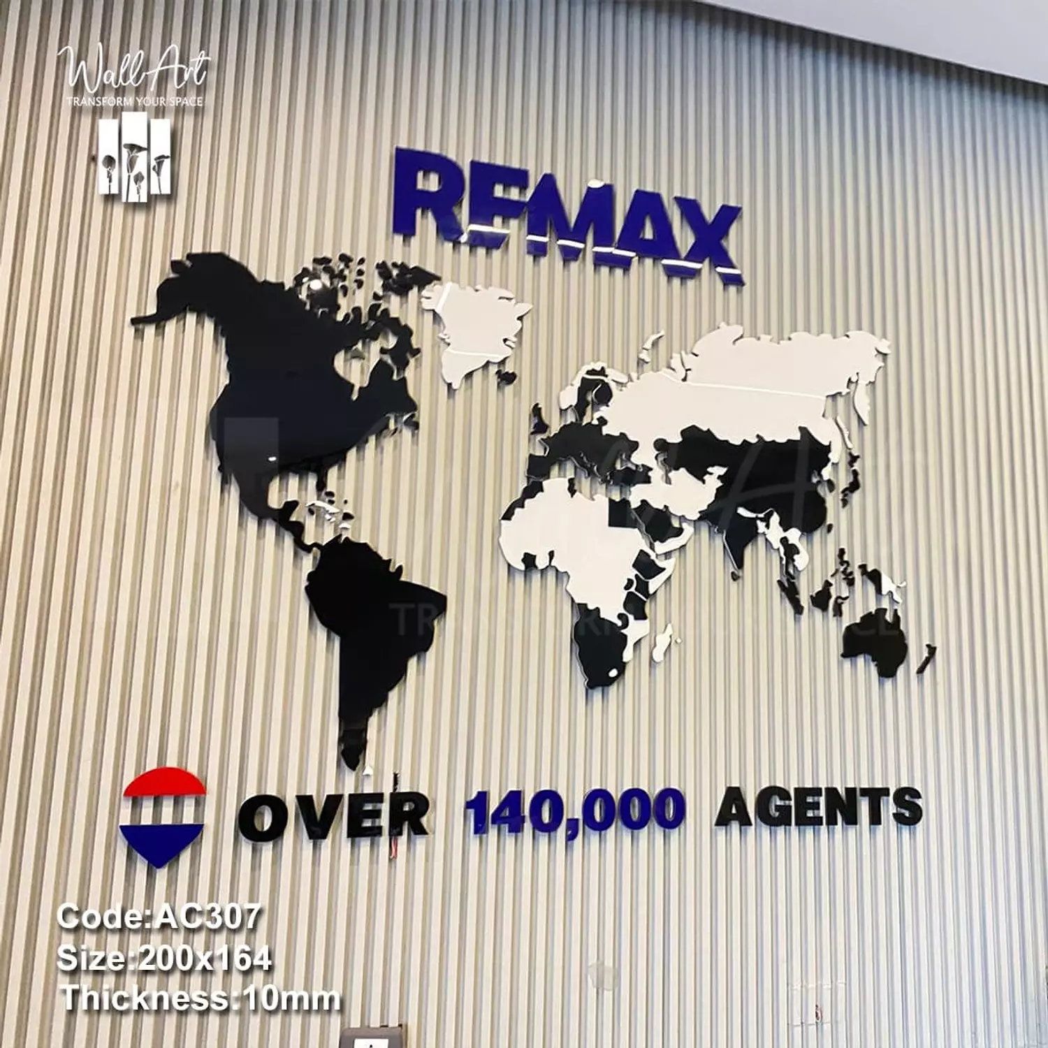 AC307c-Coloured Acrylic Map    8