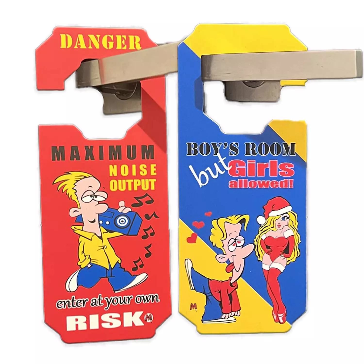 Memo Door Sign (MAXIMUM NOISE OUTPUT ENTER AT YOUR OWN RISK) & (BOY’S ROOM BUT GIRLS ALLOWED!!)