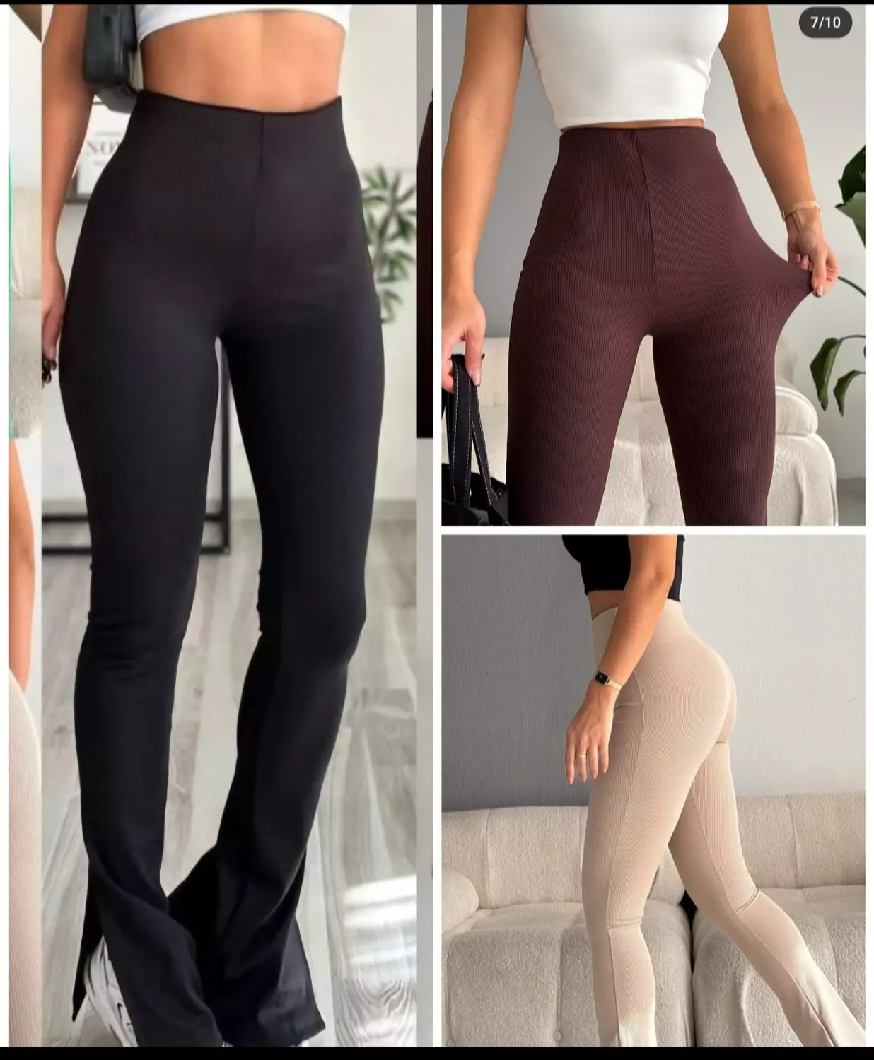 Flare pants with side slits  hover image