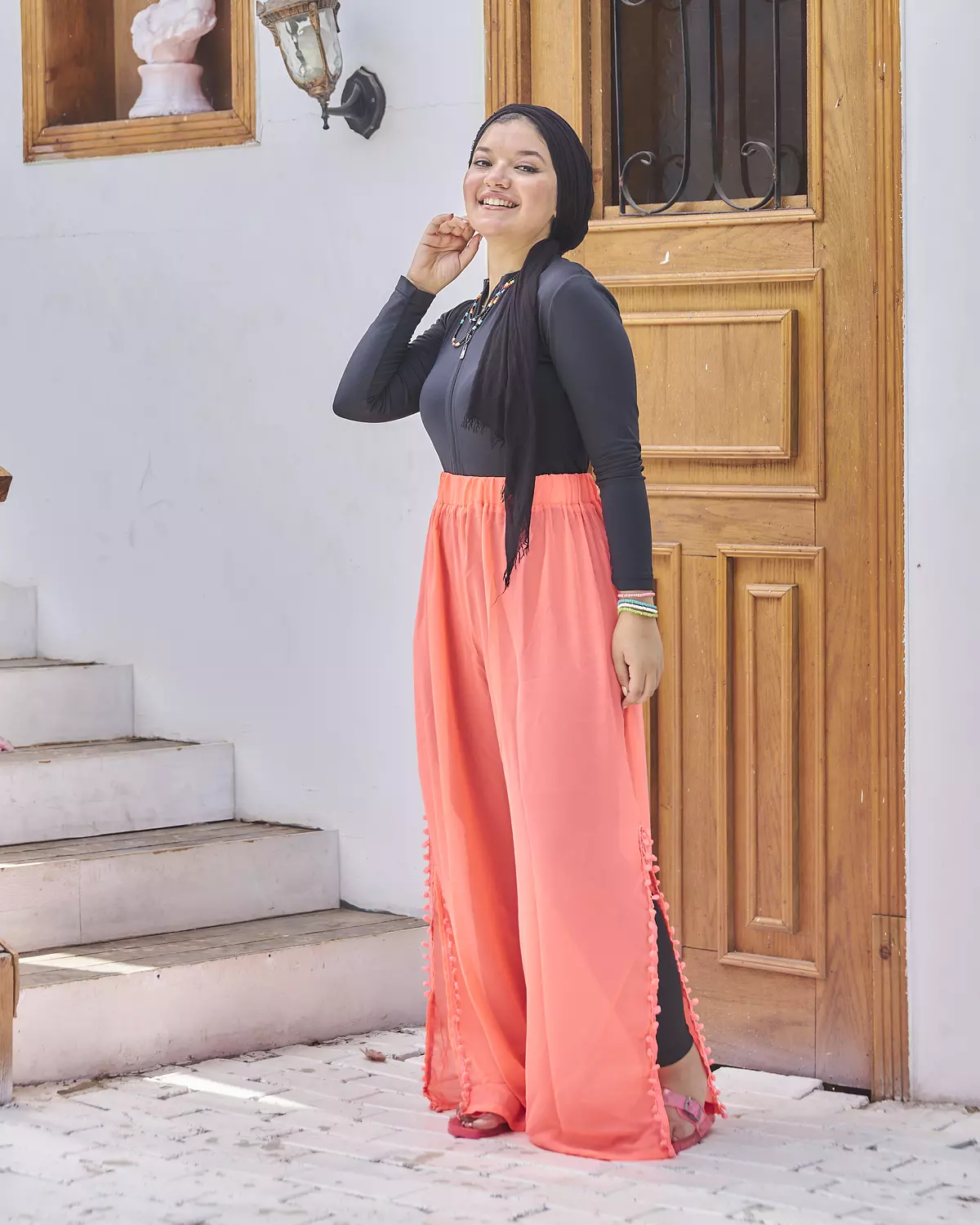 Phosphoric chiffon pants - cover up 2