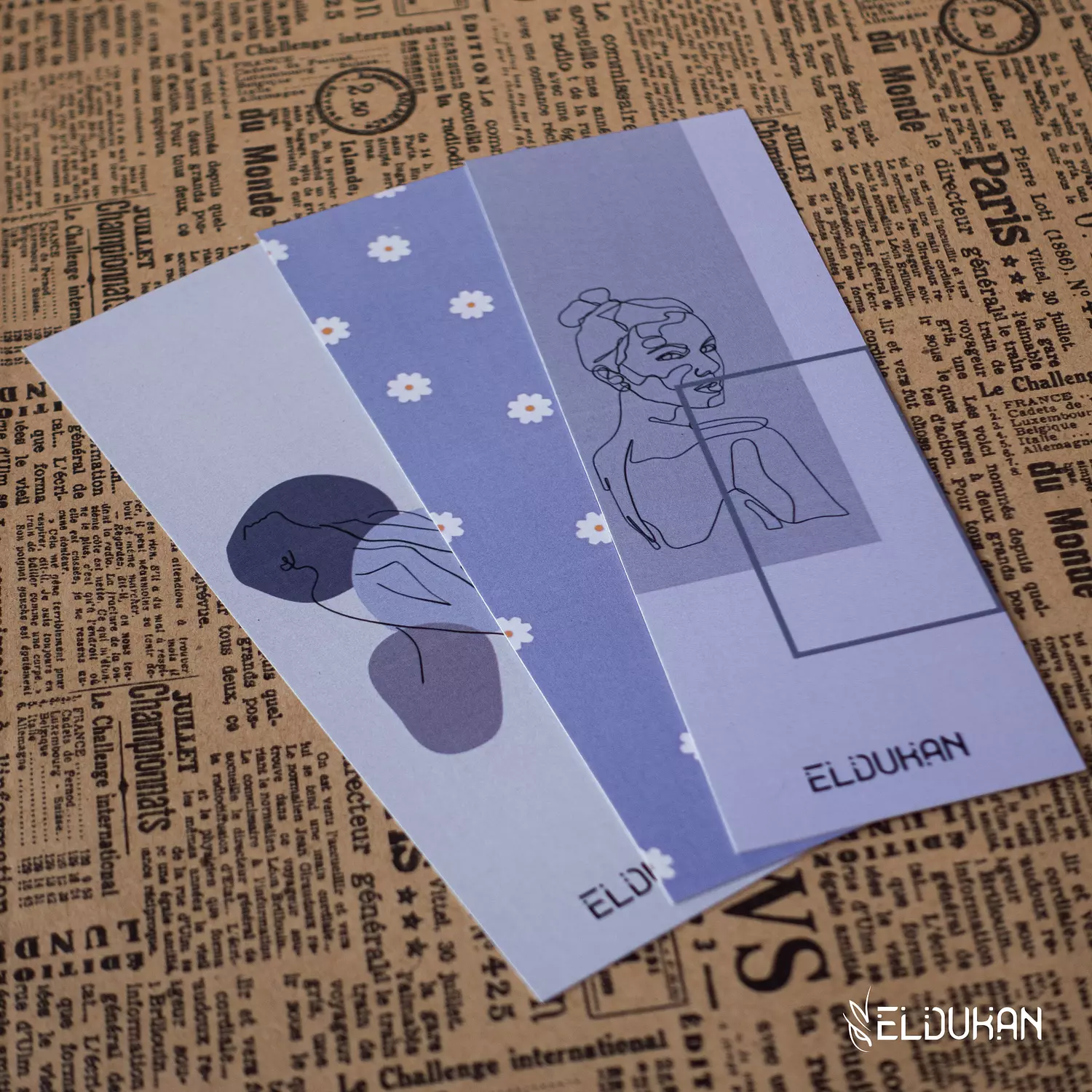 Purple bookmark set