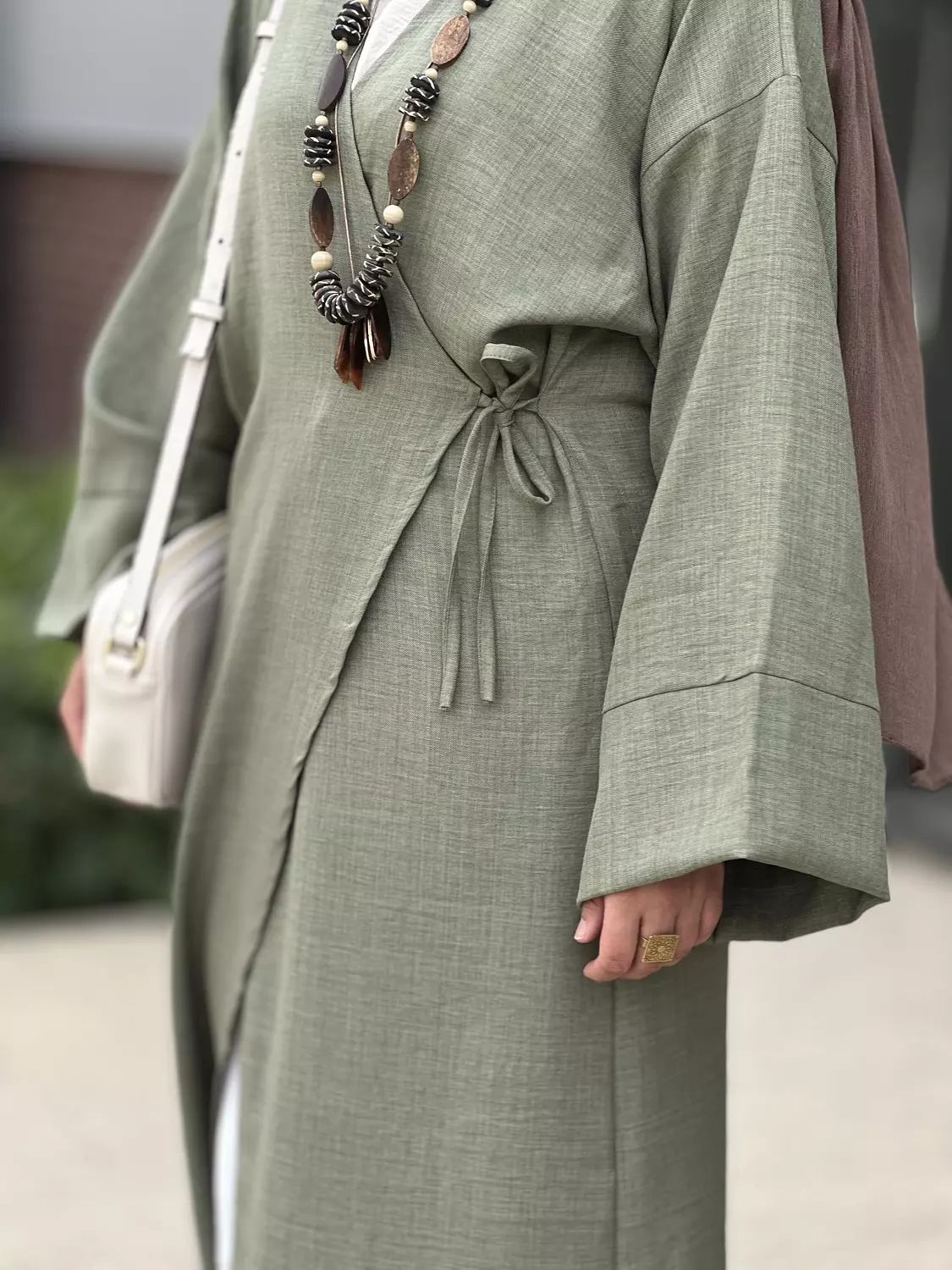 Nature Wrapped Dress - Light Green 2