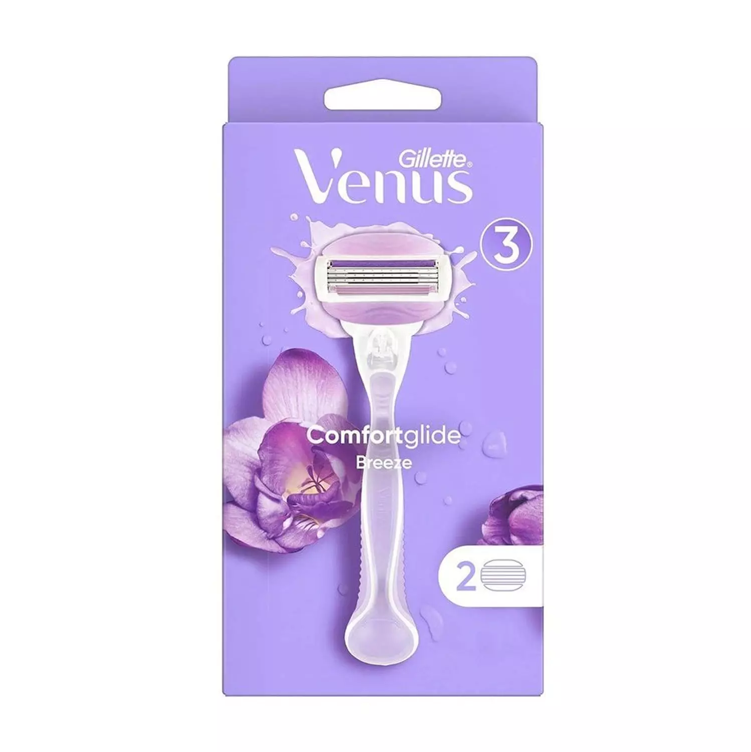 Gillette Venus Breeze 2-in-1 Razor Handle For Women With 2 Blade Refills image