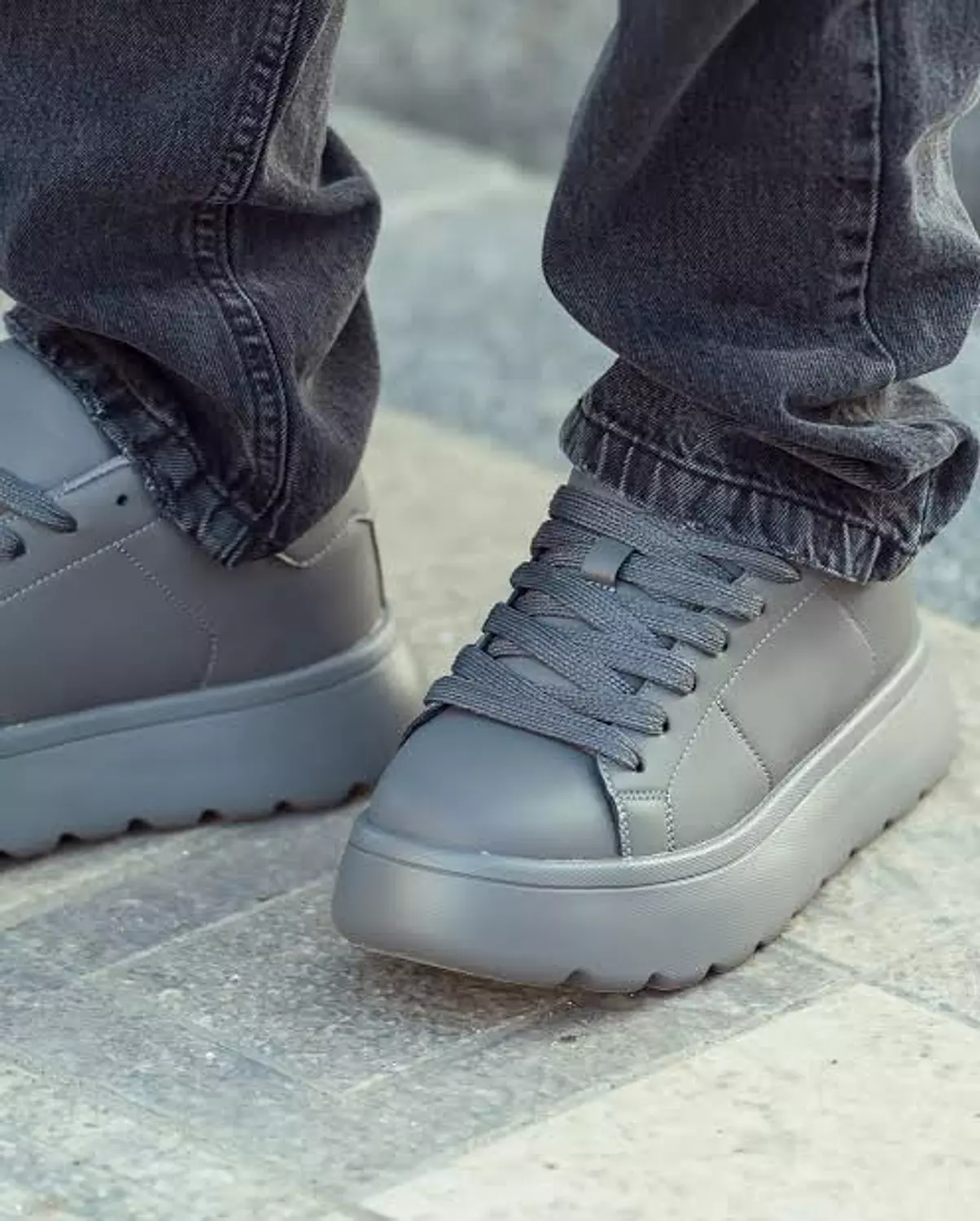 Zara chunky grey sneaker  image