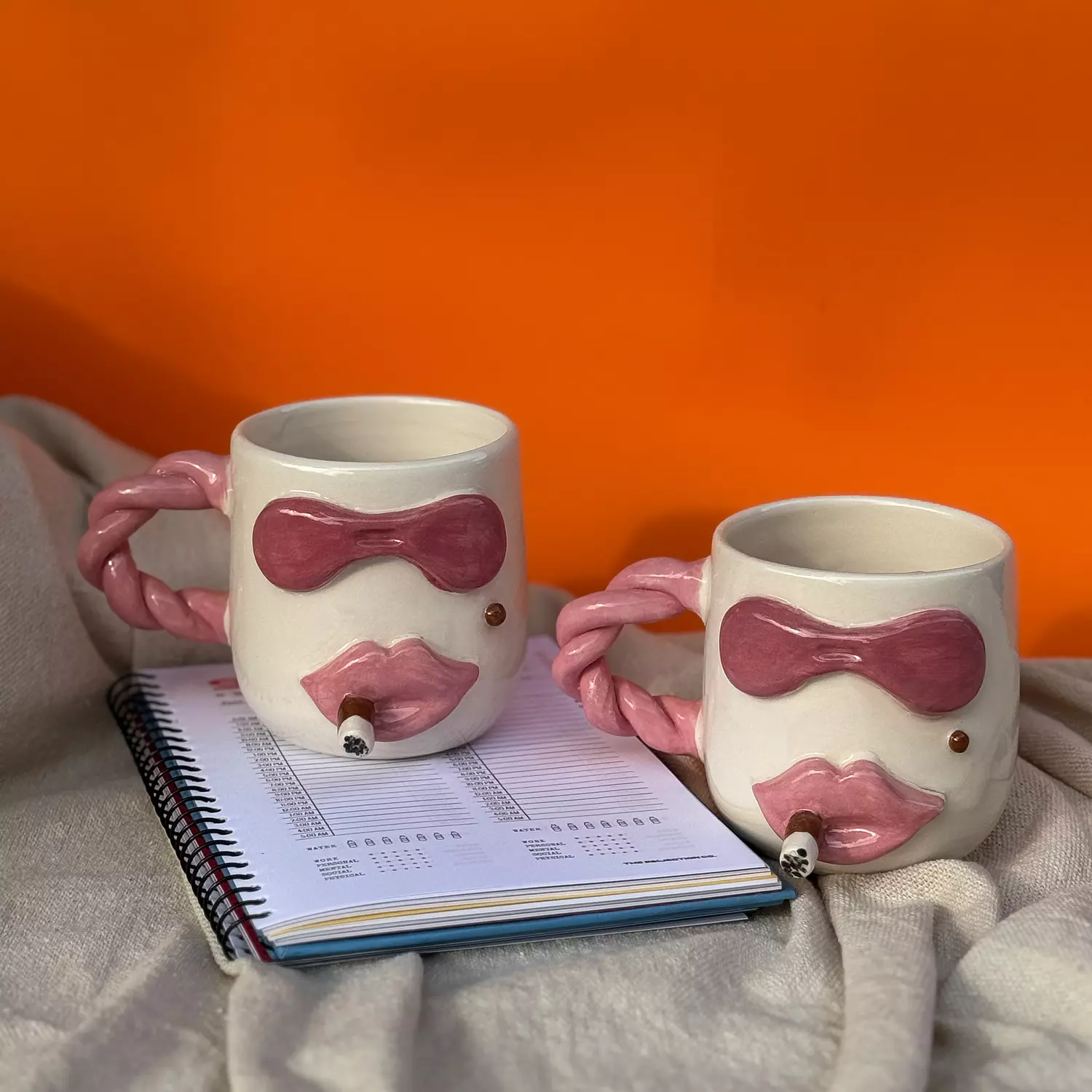 Pink Cigarette Mugs