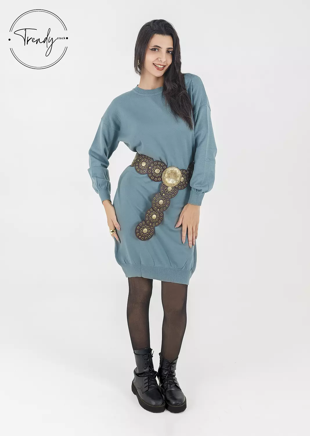 Round Neck Short Dress image