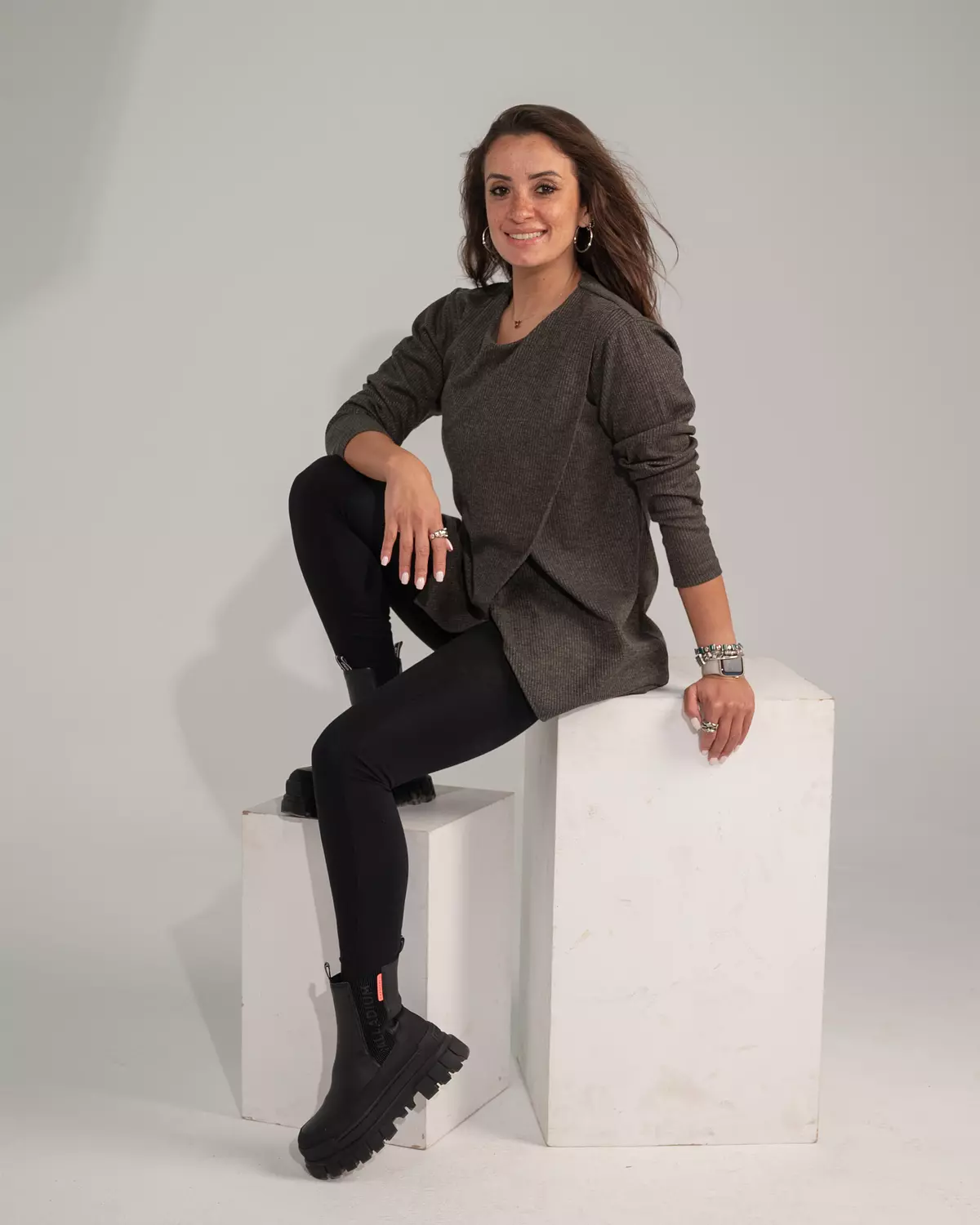 Cross Flow Tunic Olive hover image