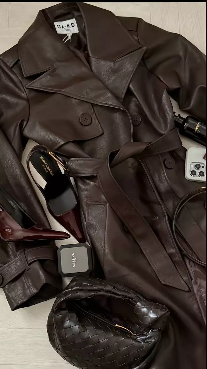 Longline Leather Duster Coat 5