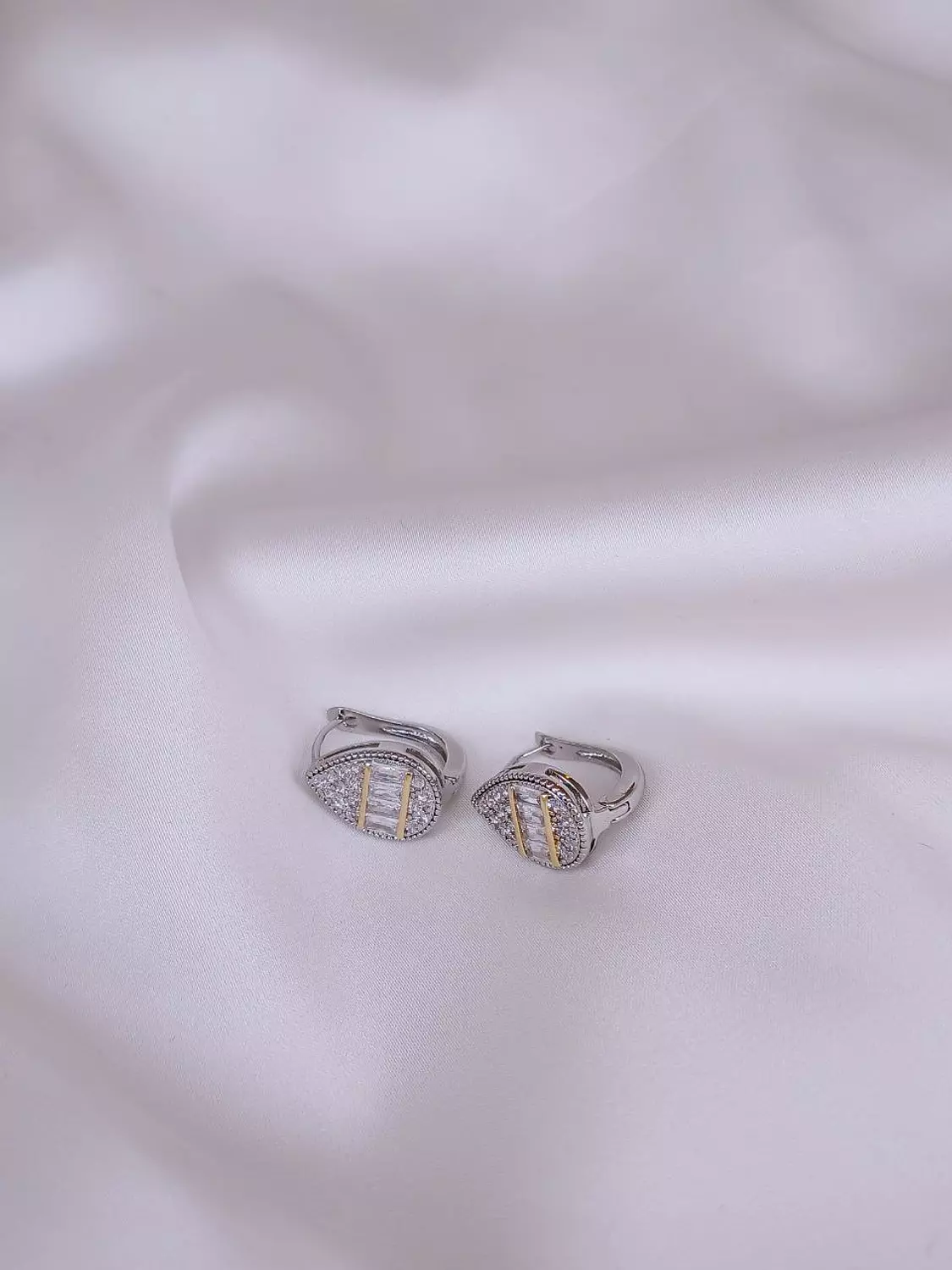 Gold Plated Oval - Earring 1